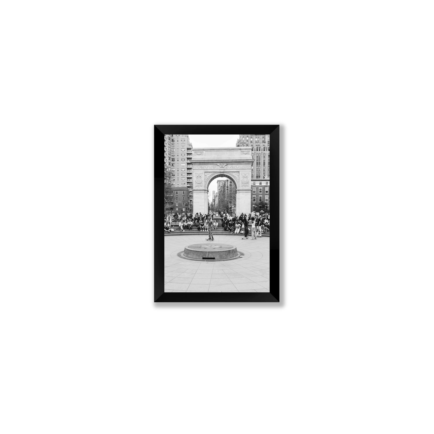 Concrete Conqueror New York NYC Skateboard wall art Small full-bleed fine art print in black frame