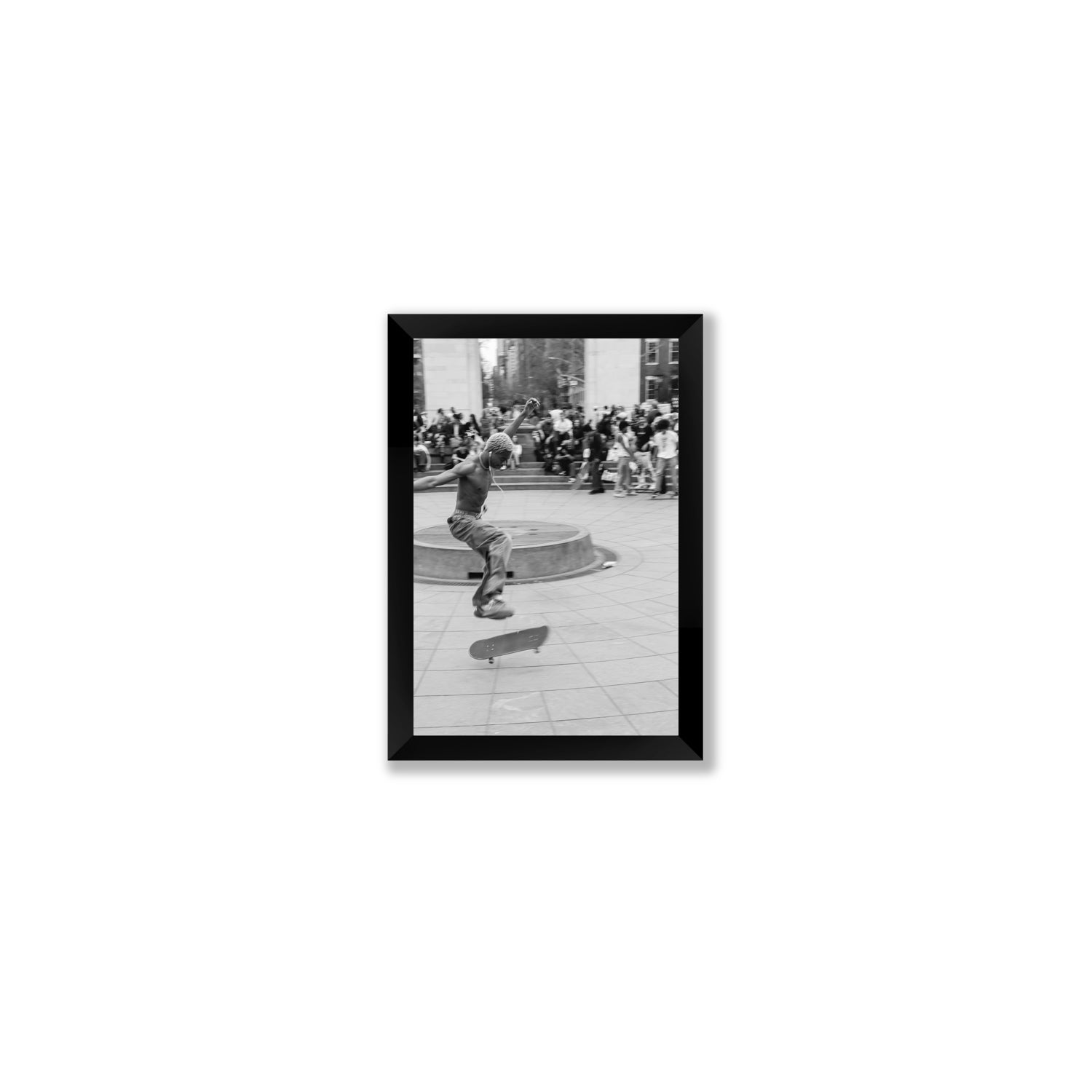 Airborne Rhythms New York NYC Black & White wall art Small full-bleed fine art print in black frame