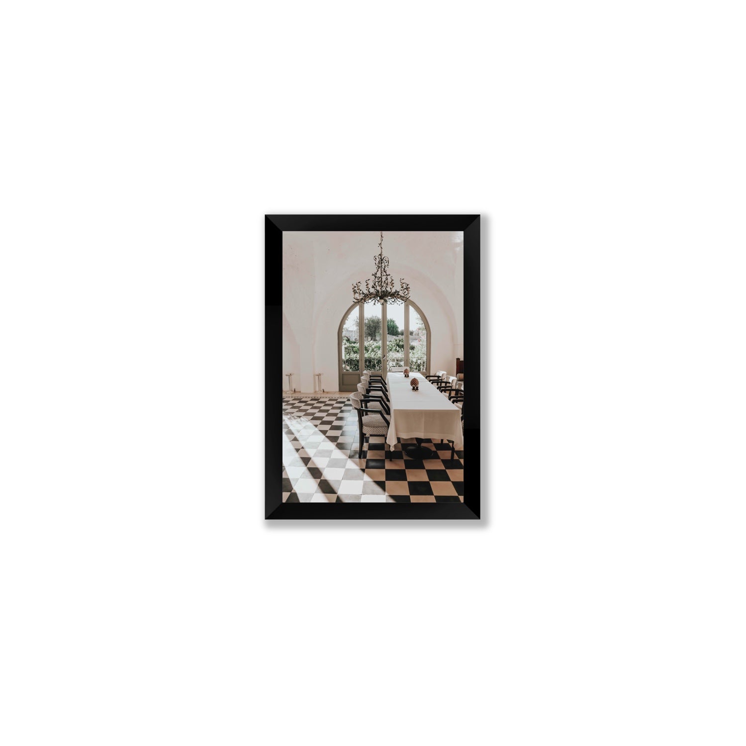 Sunbeam Feast Puglia Wall Italian fine art print Small full-bleed fine art print in black frame