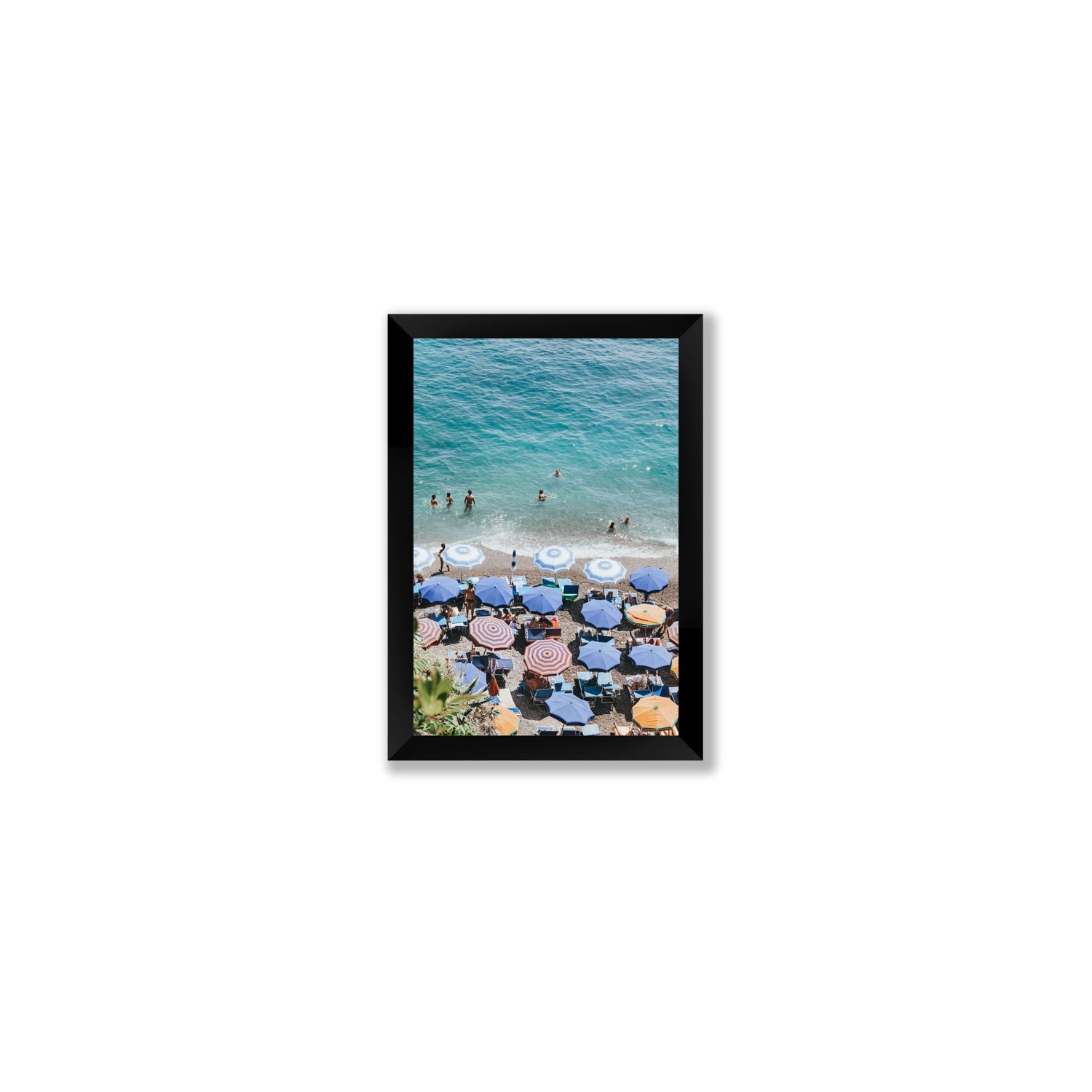 Paradise Beach fine art print, Positano, Italy, Small, Black Frame · Full Bleed, Fine Art Print