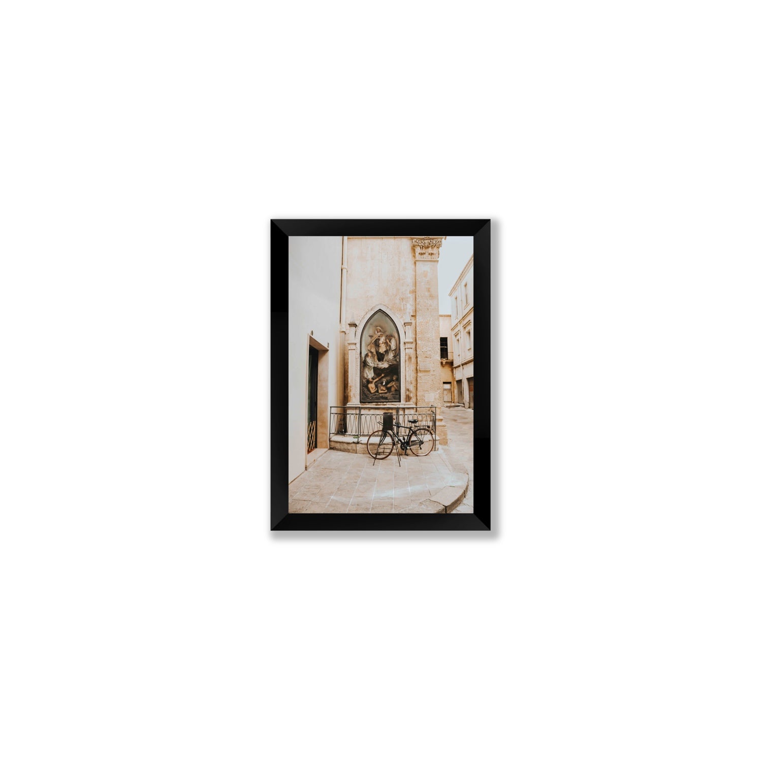 La Chiesa Puglia Otranto Italian wall art Small full-bleed fine art print in black frame