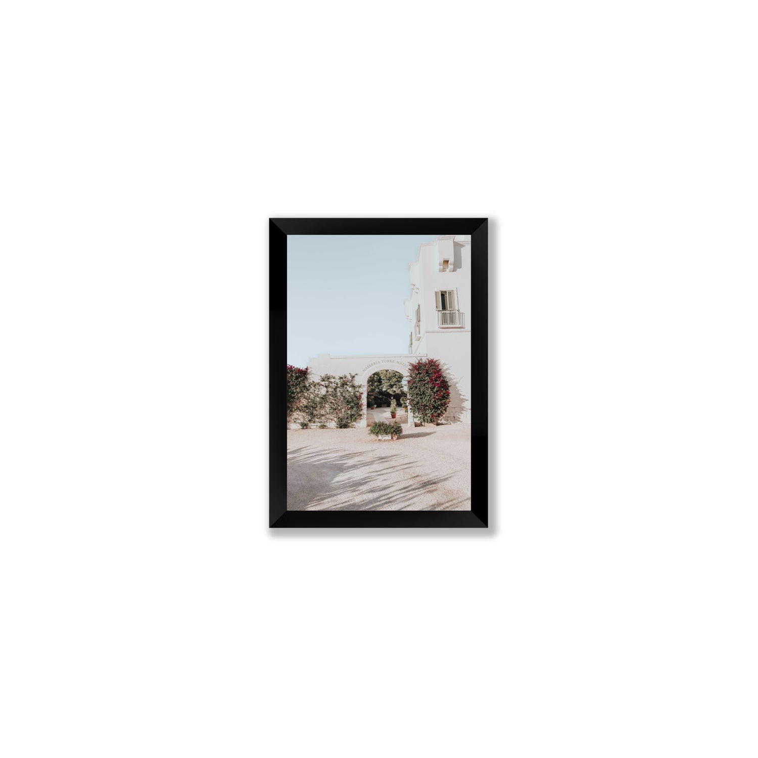 Villa Retreat fine art print, Puglia, Italy, Small, Black Frame · Full Bleed, Fine Art Print