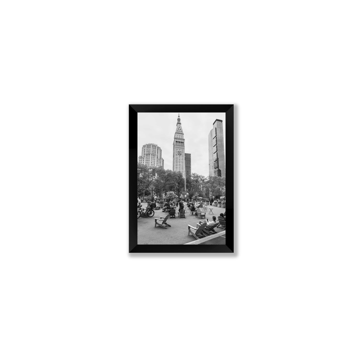 Timeless New York New York NYC Black & White wall art Small full-bleed fine art print in black frame