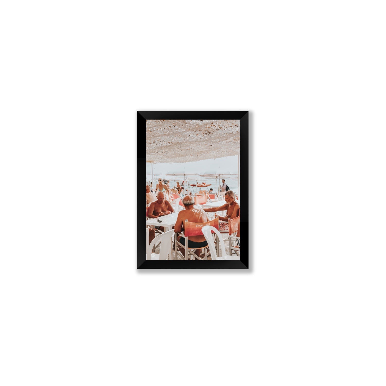 The Players fine art print, Alassio, Italy, Small, Black Frame · Full Bleed, Fine Art Print