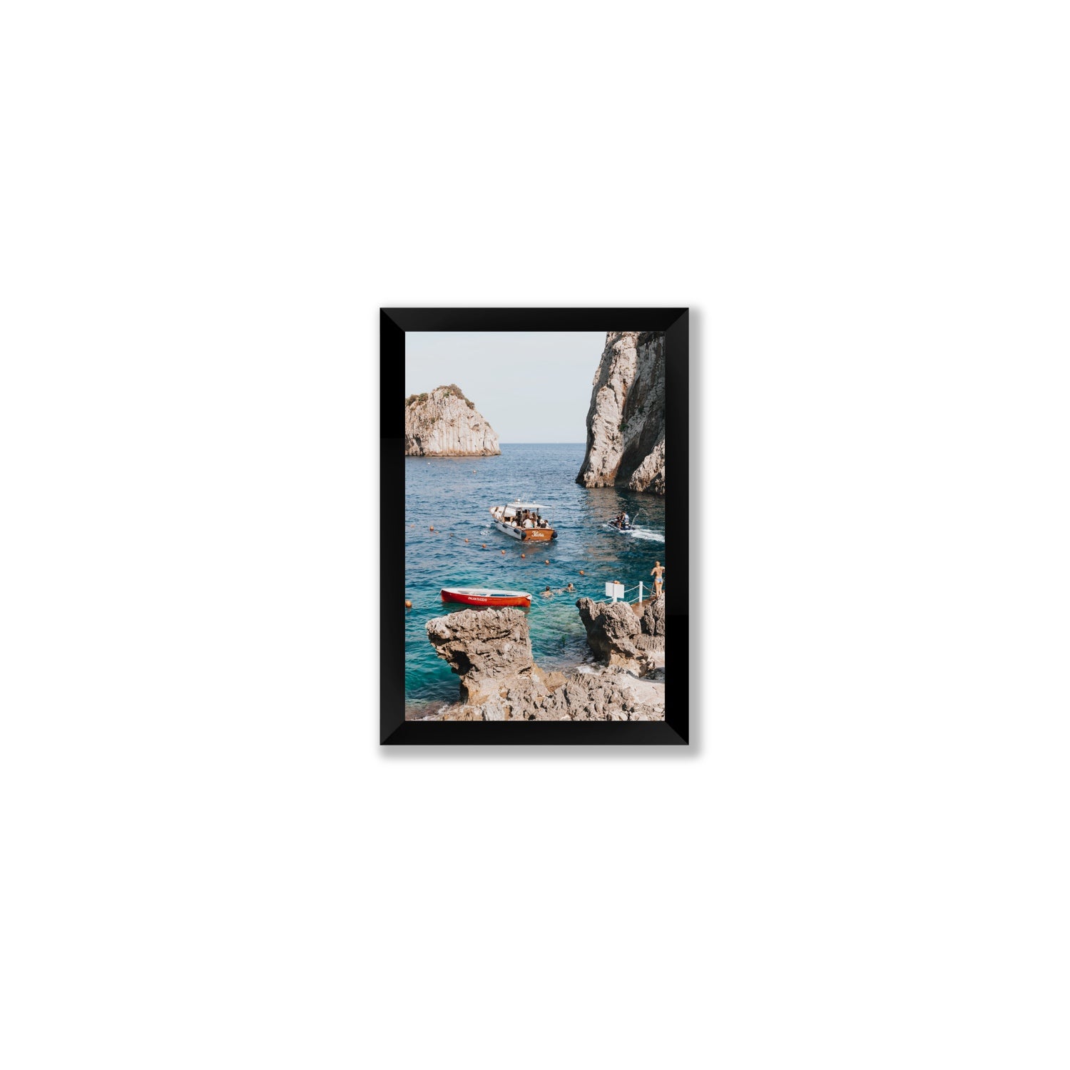 Set Sail fine art print, Capri, Italy, Small, Black Frame · Full Bleed, Fine Art Print