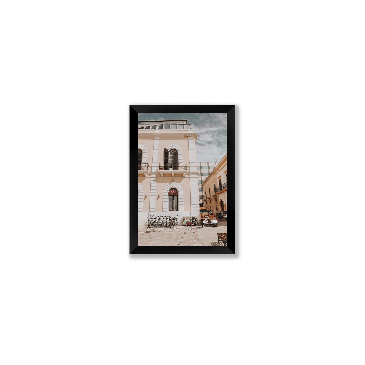 Rosticceria Puglia Italian wall art Small full-bleed fine art print in black frame