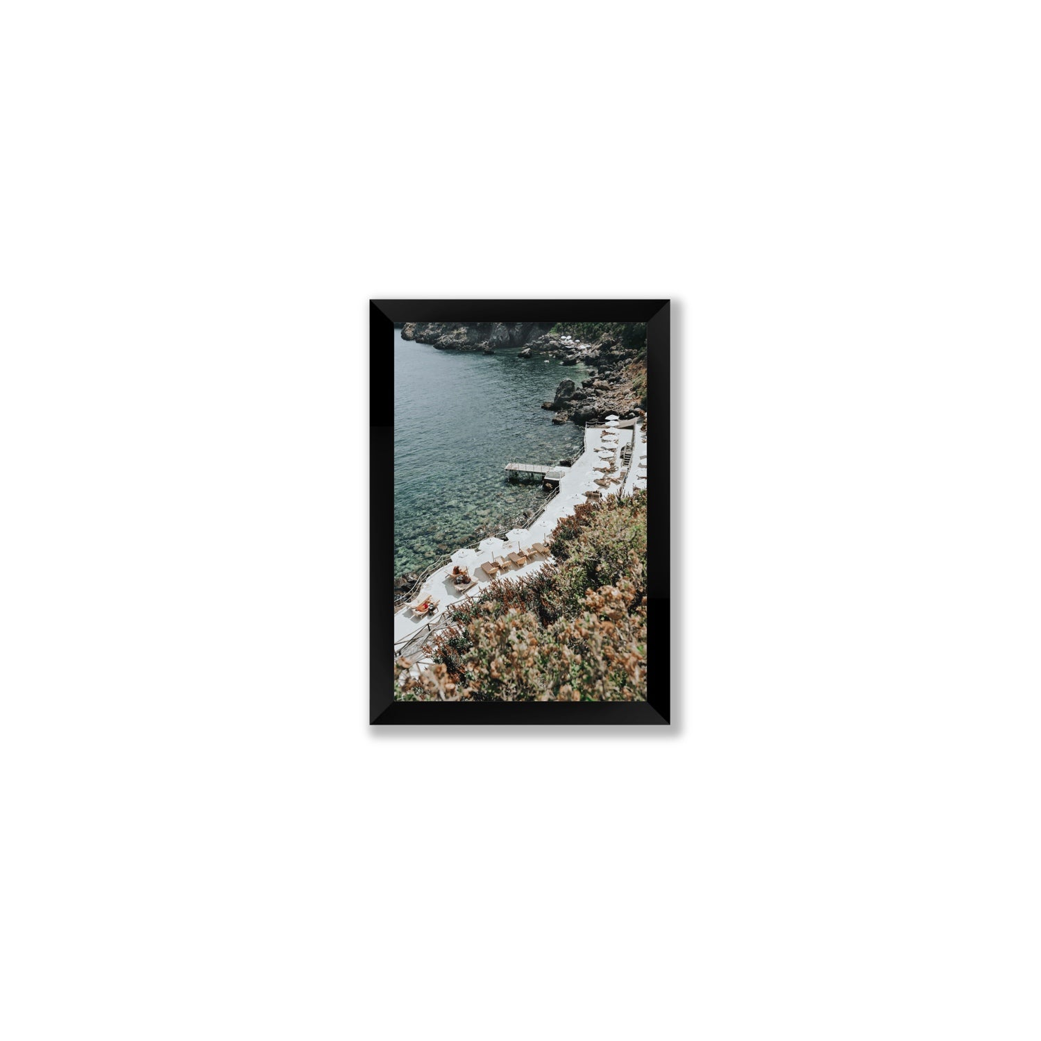 Go Beyond The Postcard Tuscany coastal wall art Small full-bleed fine art print in black frame