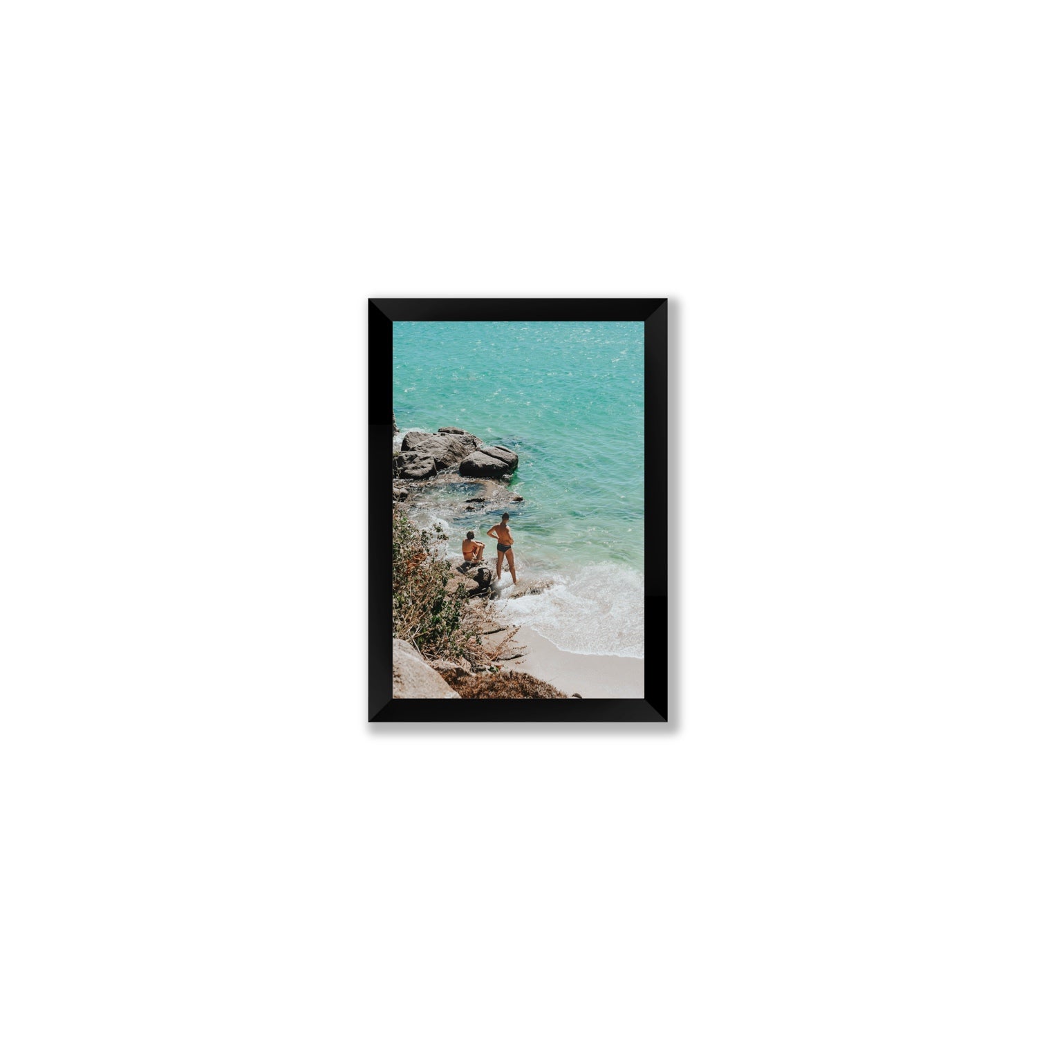 Scene Stealers Mykonos Greek island wall art Small full-bleed fine art print in black frame