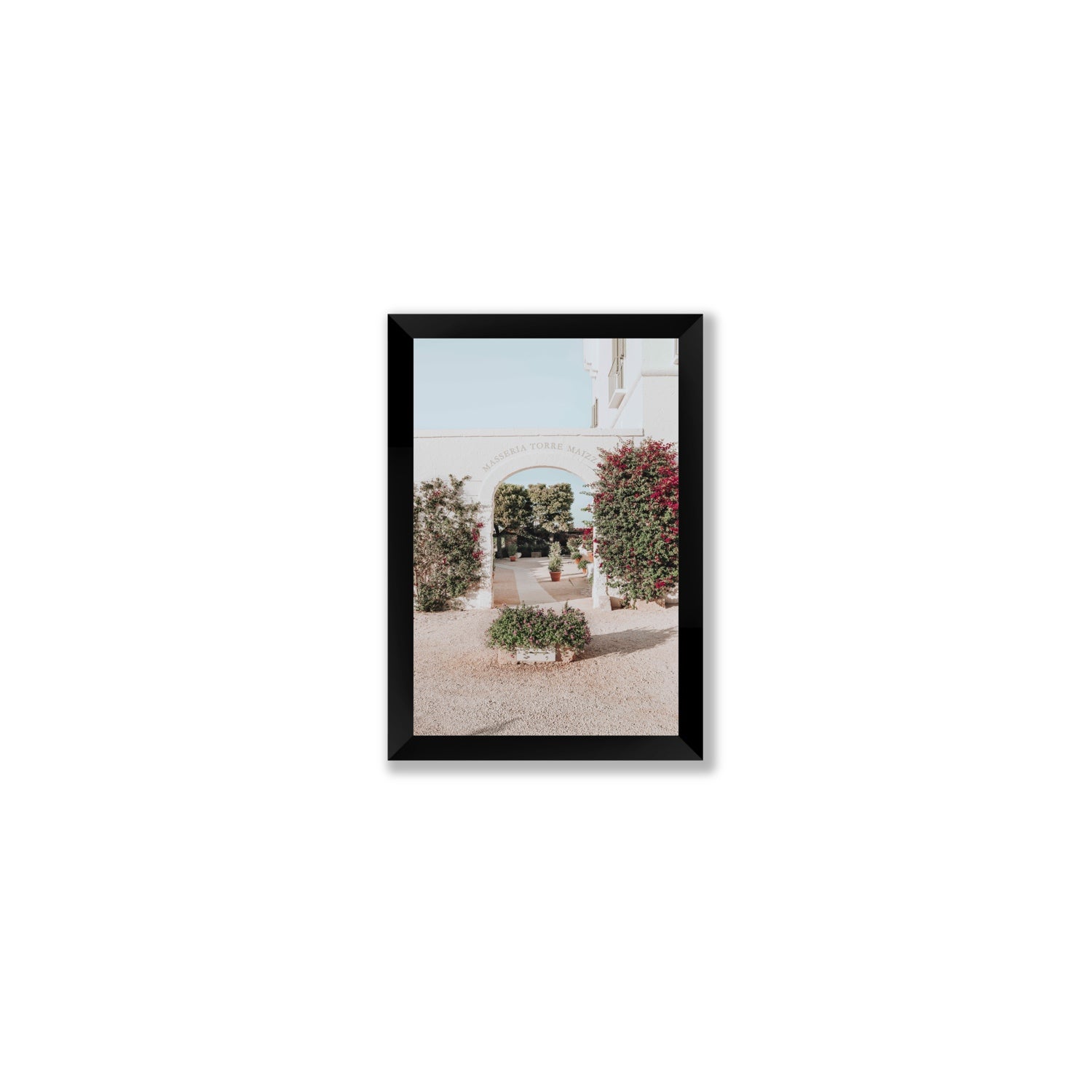 Torre Maizza Puglia Italian wall art Small full-bleed fine art print in black frame