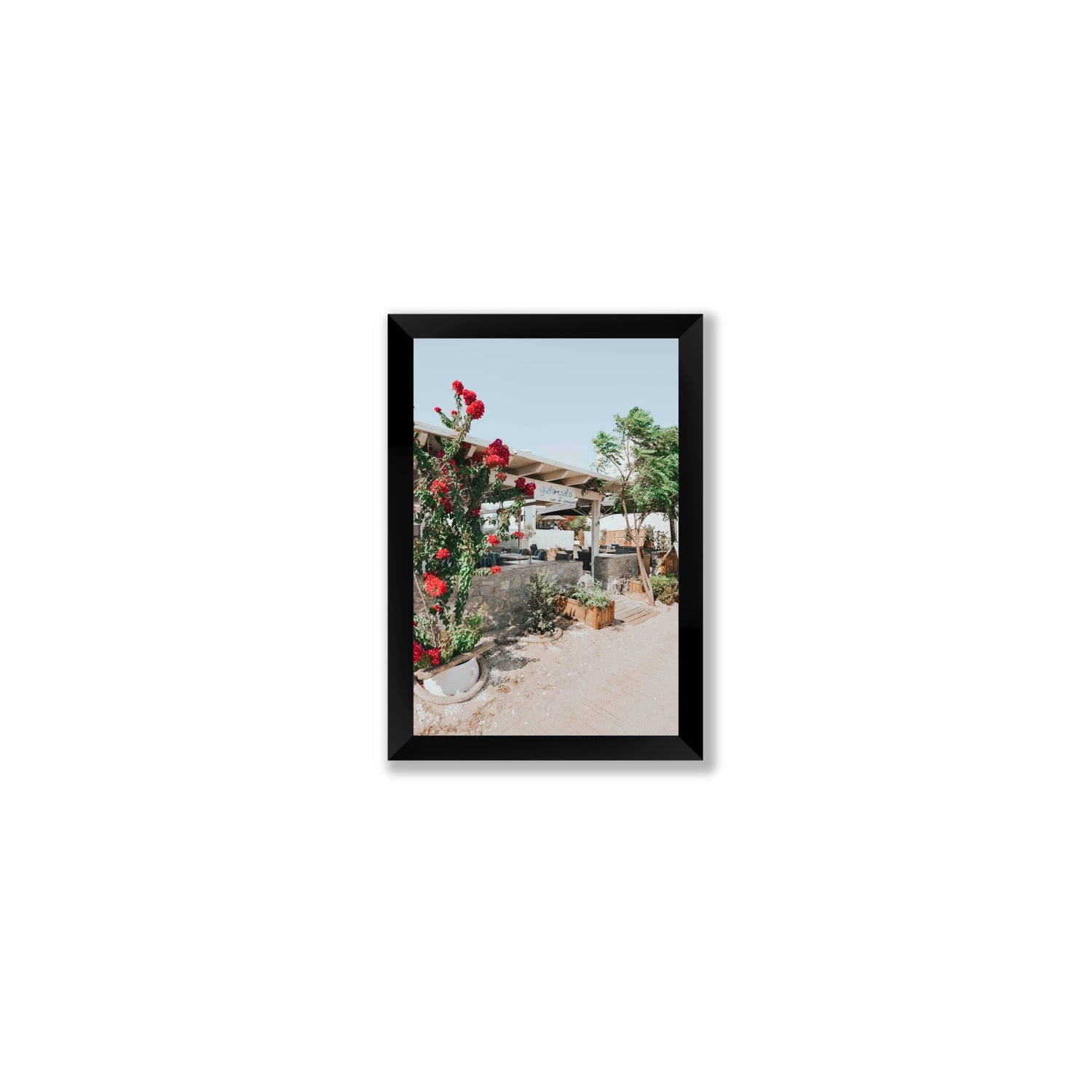 Yialo Yialo fine art print, Mykonos, Greece, Small, Black Frame · Full Bleed, Fine Art Print