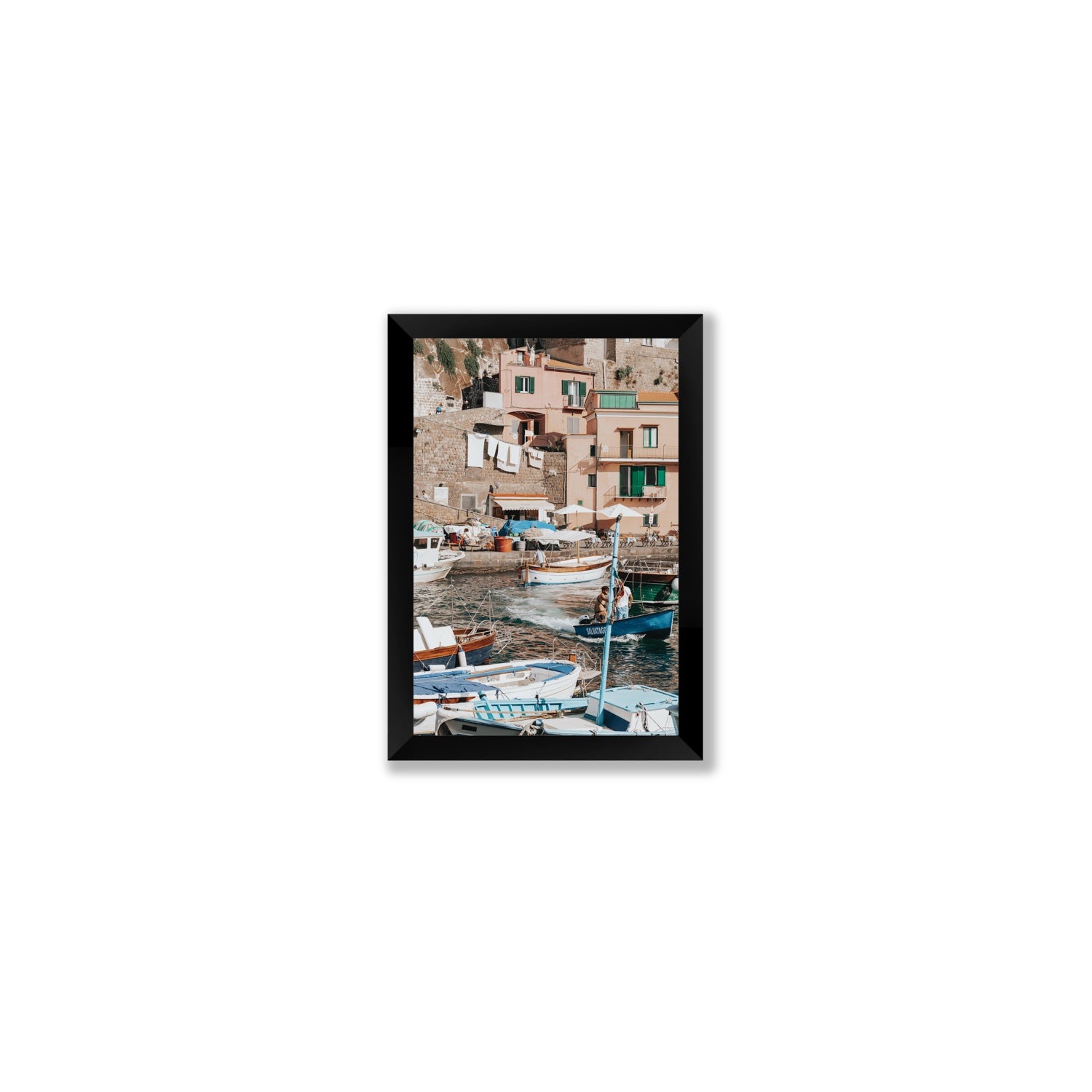 Coastal Carousel fine art print, Sorrento, Italy, Small, Black Frame · Full Bleed, Fine Art Print