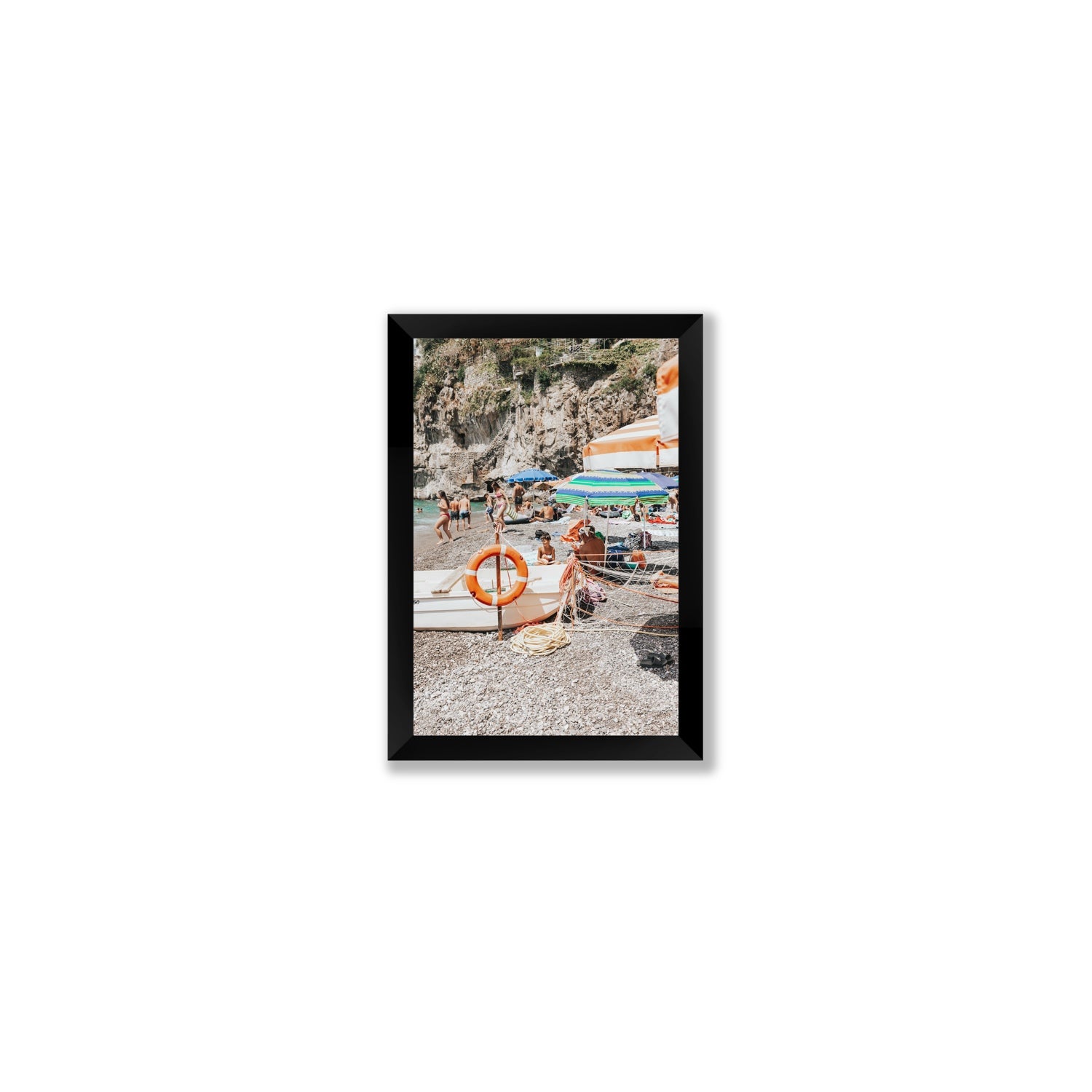 Il Ragazzo fine art print, Positano, Italy, Small, Black Frame · Full Bleed, Fine Art Print