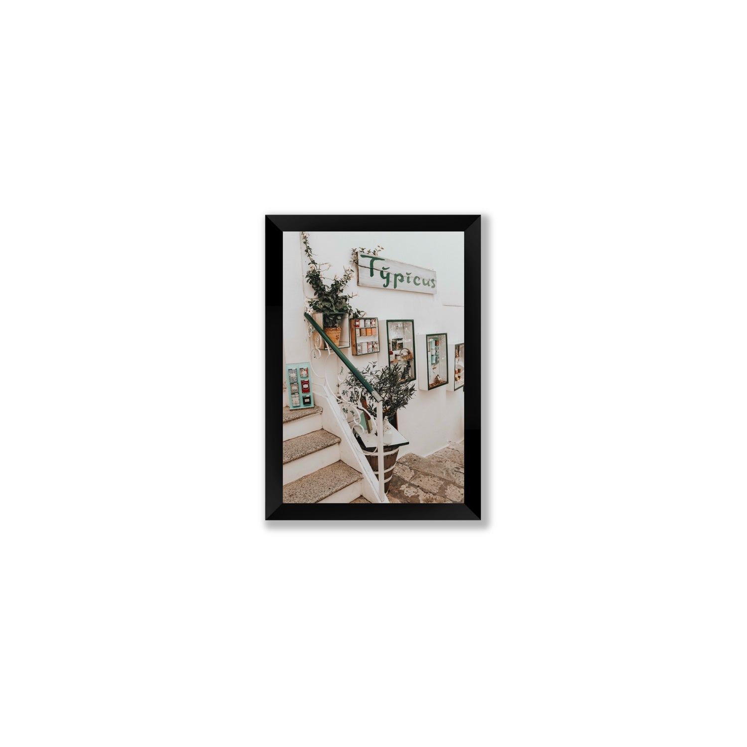 Il Negozio Puglia Ostuni wall art Small full-bleed fine art print in black frame
