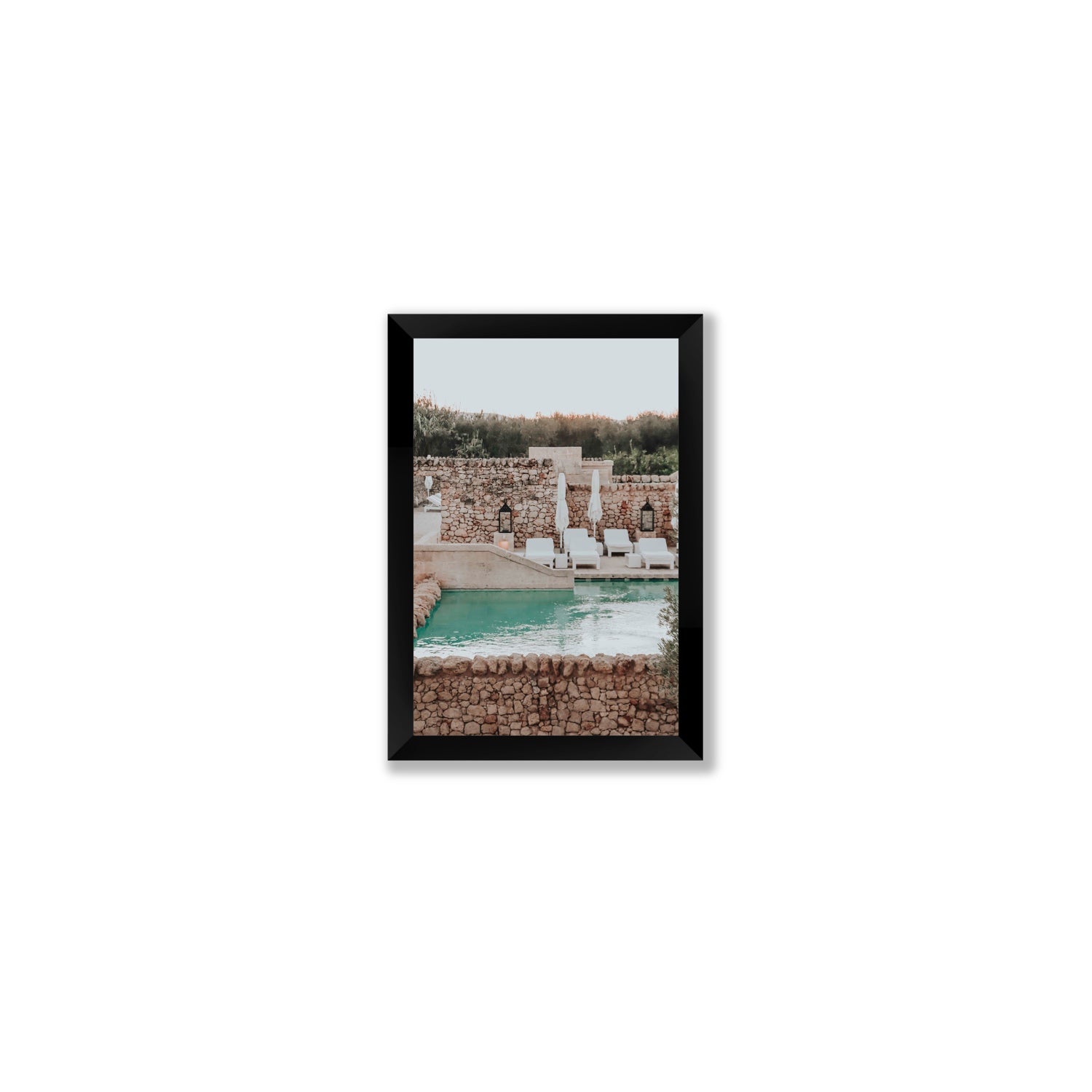Stone Refuge fine art print, Puglia, Italy, Small, Black Frame · Full Bleed, Fine Art Print