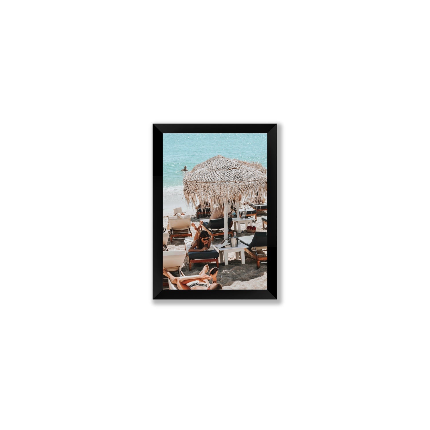 In The Zone Mykonos Greek island wall art Small full-bleed fine art print in black frame