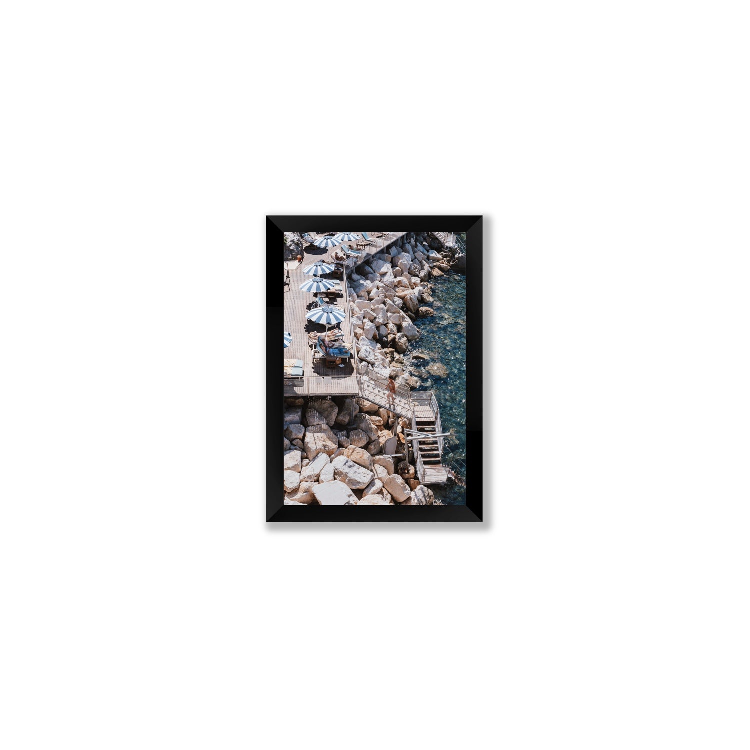 Life On The Shore fine art print, Ischia, Italy, Small, Black Frame · Full Bleed, Fine Art Print