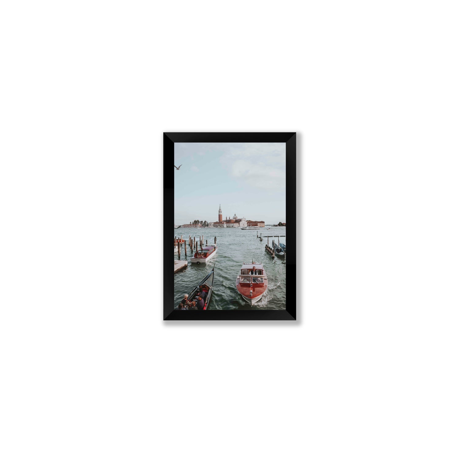 Galleggiante Venice Italian wall art Small full-bleed fine art print in black frame