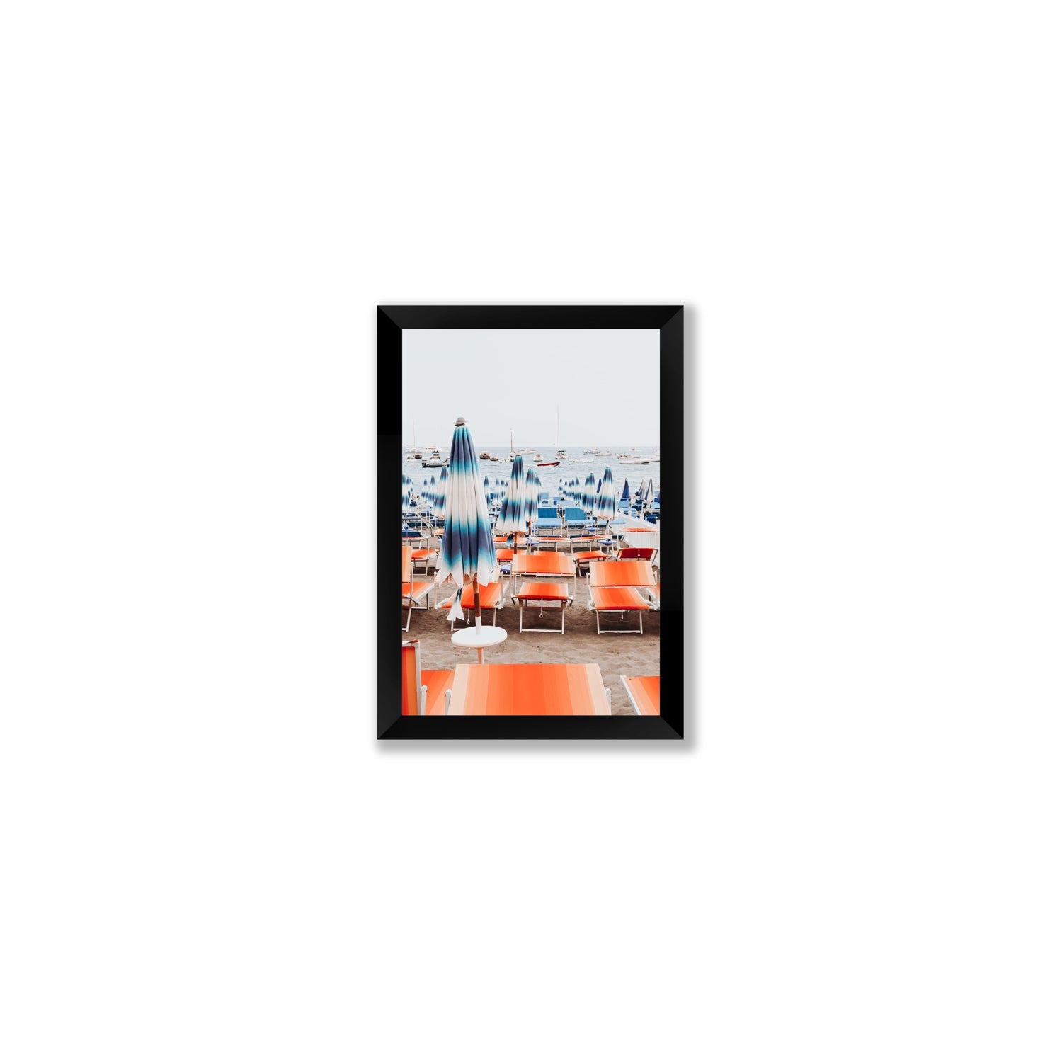 Orange Crush fine art print, Positano, Italy, Small, Black Frame · Full Bleed, Fine Art Print