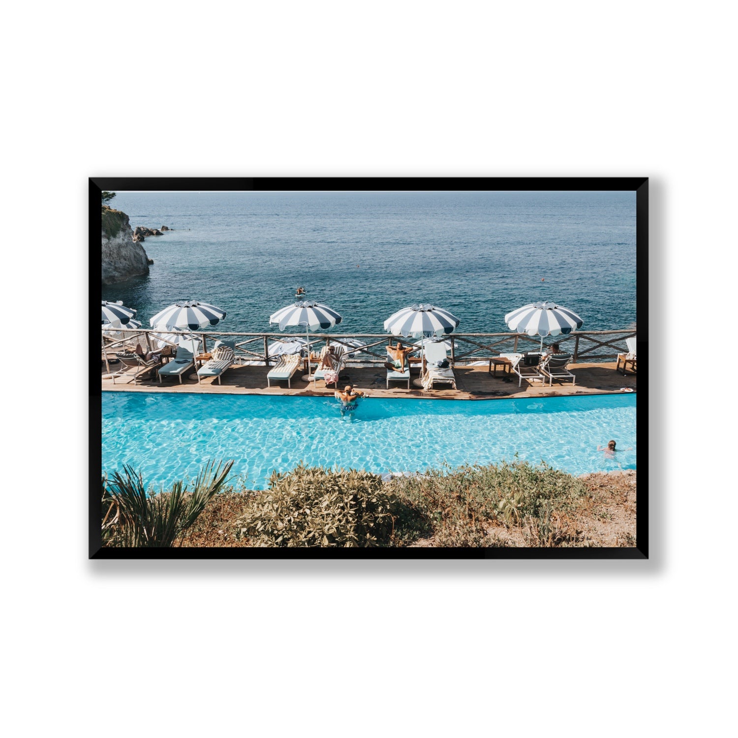 Hues Of Blues fine art print, Ischia, Italy, Gallery, Black Frame · Full Bleed, Fine Art Print