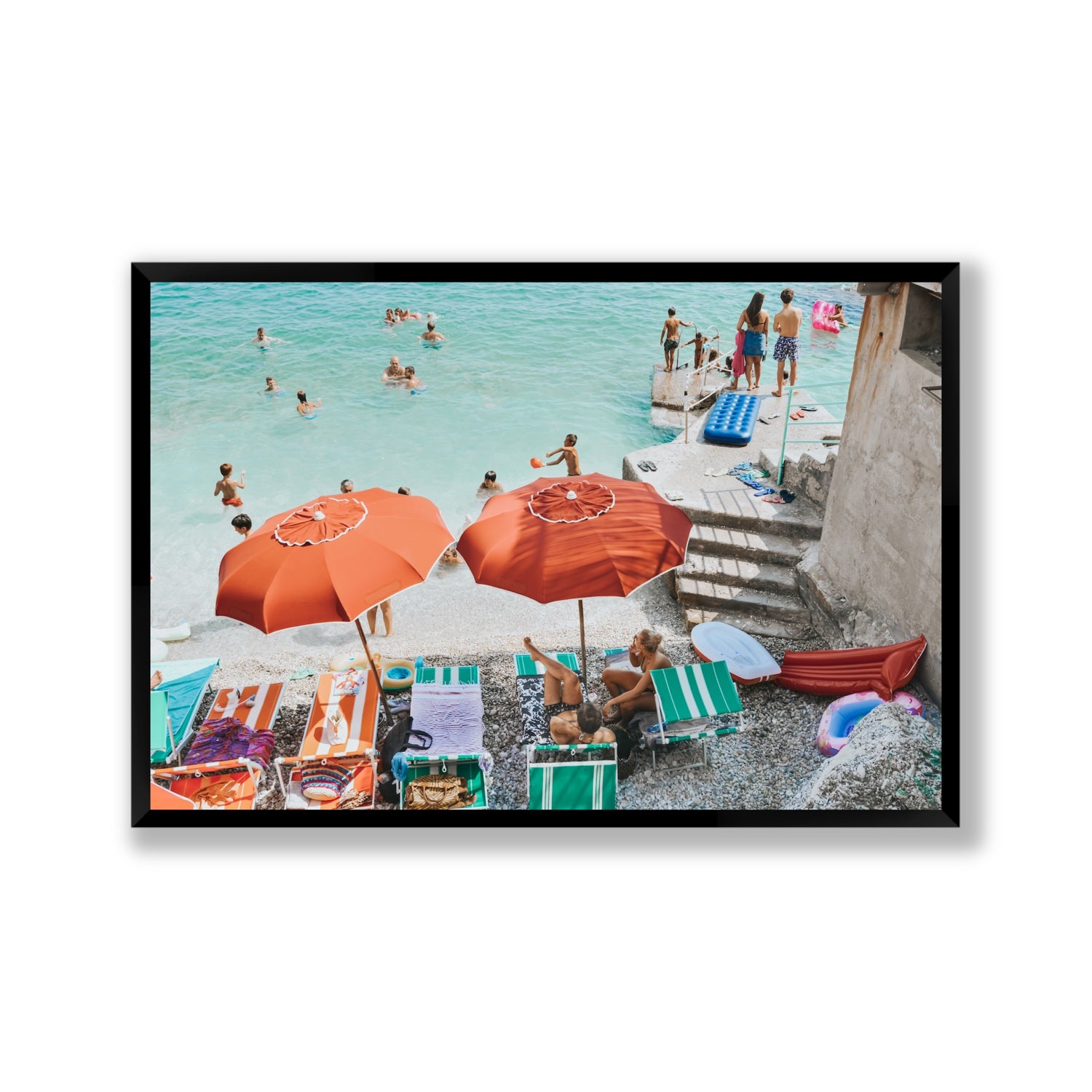 Water Wonderland fine art print, Capri, Italy, Gallery, Black Frame · Full Bleed, Fine Art Print