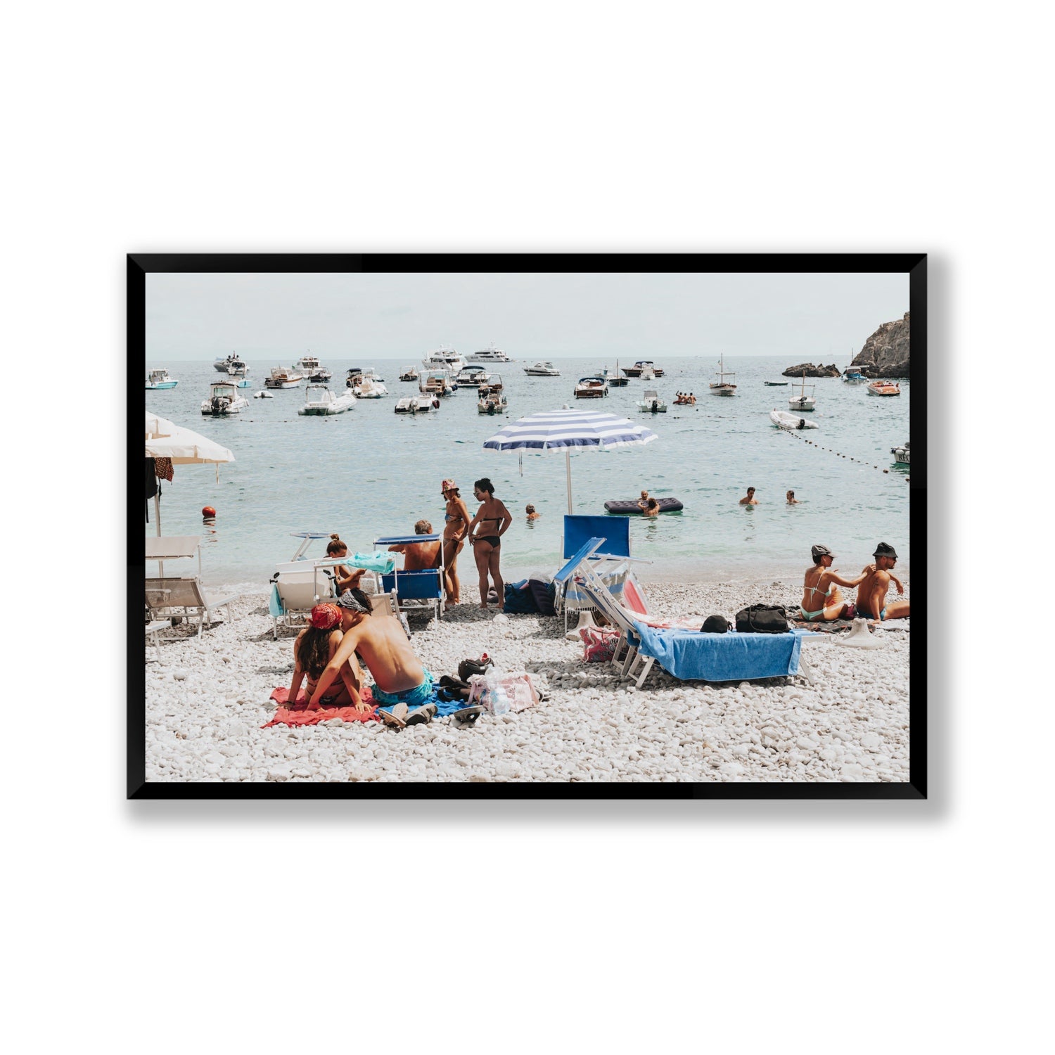 The Kiss Nerano wall art Gallery full-bleed fine art print in black frame