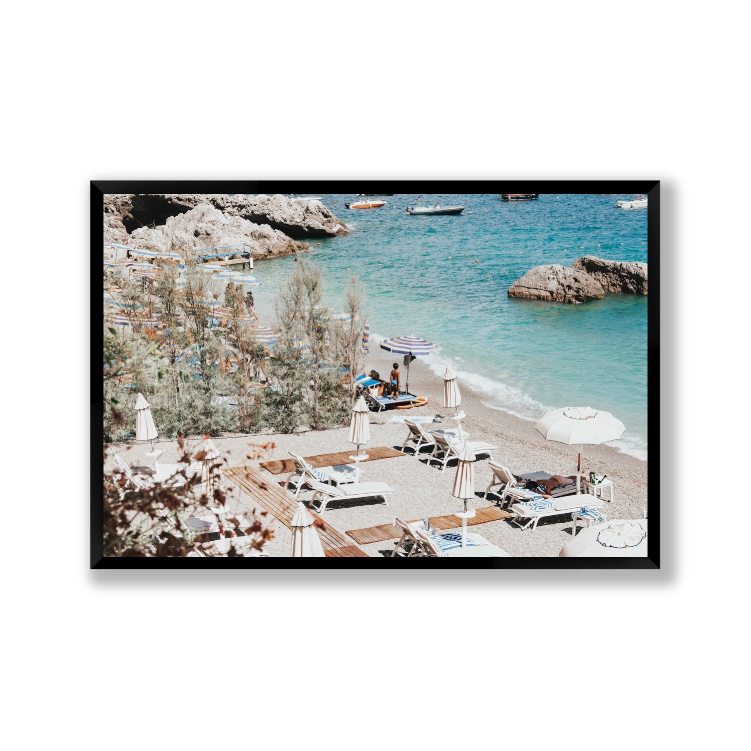 Life Could Be A Dream Amalfi wall art Gallery full-bleed fine art print in black frame
