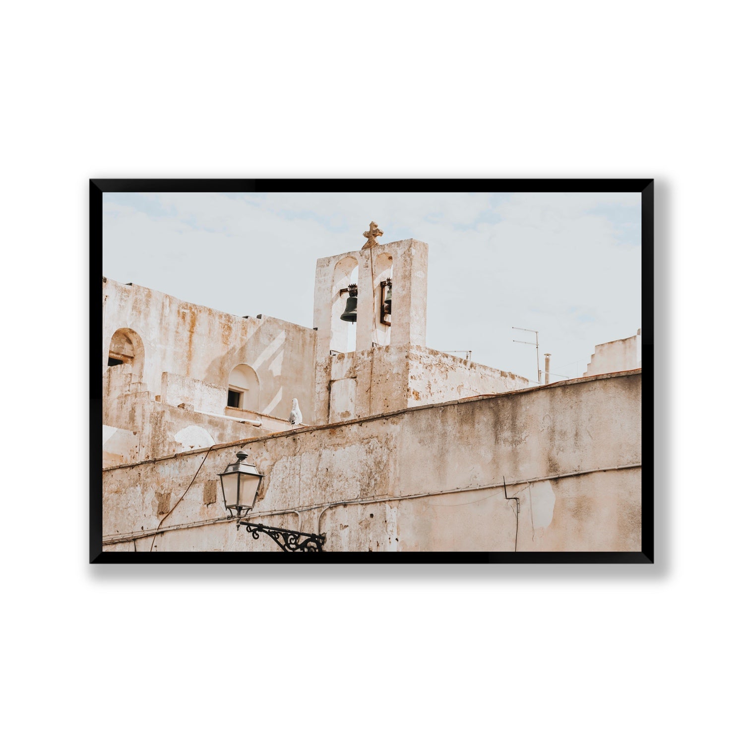 Ancient Bells Puglia Gallipoli Italian wall art Gallery full-bleed fine art print in black frame