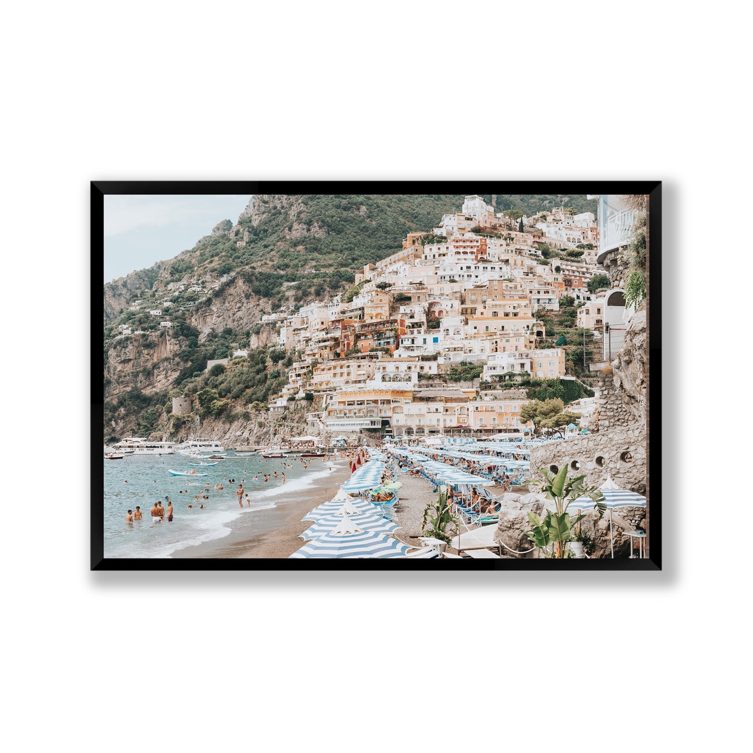 Villagio Sul Mare fine art print, Positano, Italy, Gallery, Black Frame · Full Bleed, Fine Art Print