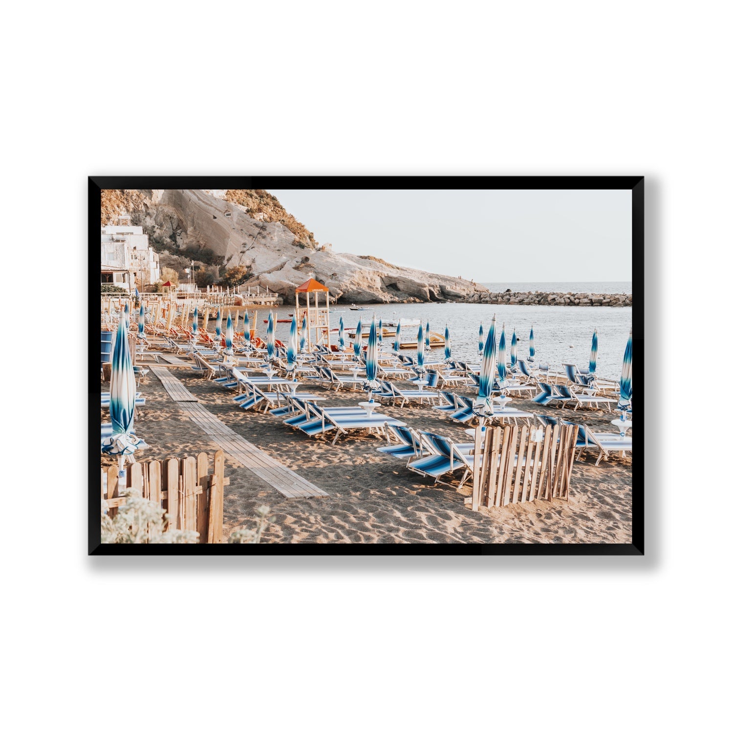 Sandy Daydreams fine art print, Ischia, Italy, Gallery, Black Frame · Full Bleed, Fine Art Print