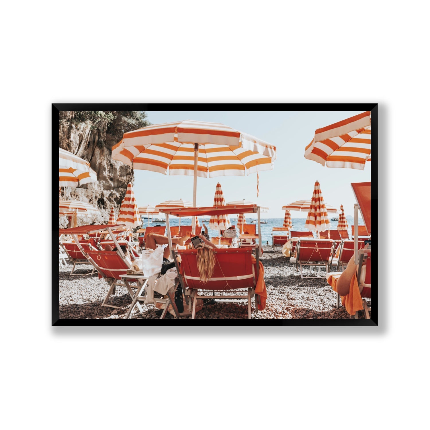 Digital Dreamer fine art print, Positano, Italy, Gallery, Black Frame · Full Bleed, Fine Art Print