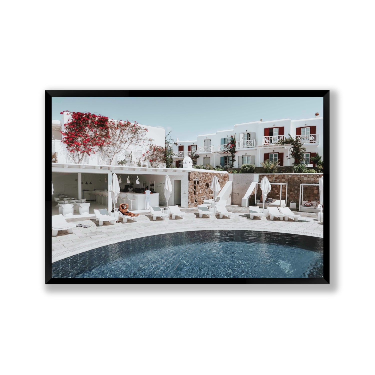 Got The First Lounge fine art print, Mykonos, Greece, Gallery, Black Frame · Full Bleed, Fine Art Print