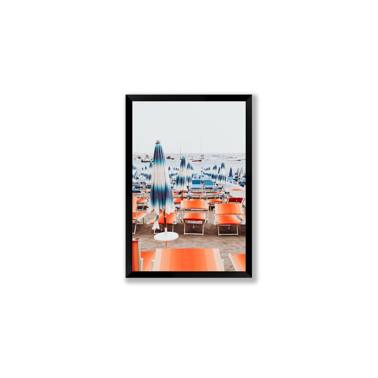 Orange Crush fine art print, Positano, Italy, Medium, Black Frame · Full Bleed, Fine Art Print