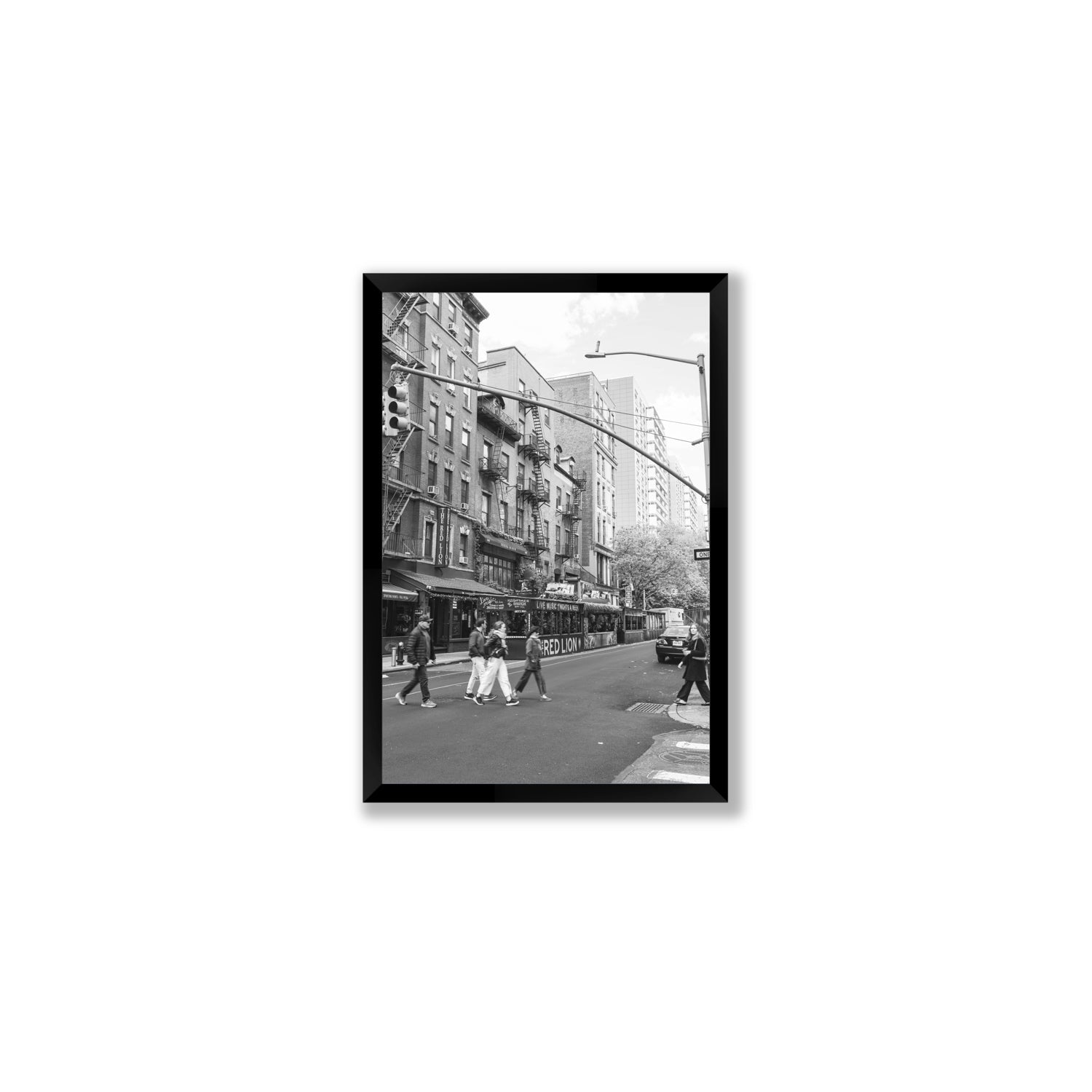Spectral Streets New York NYC Black & White wall art Medium full-bleed fine art print in black frame