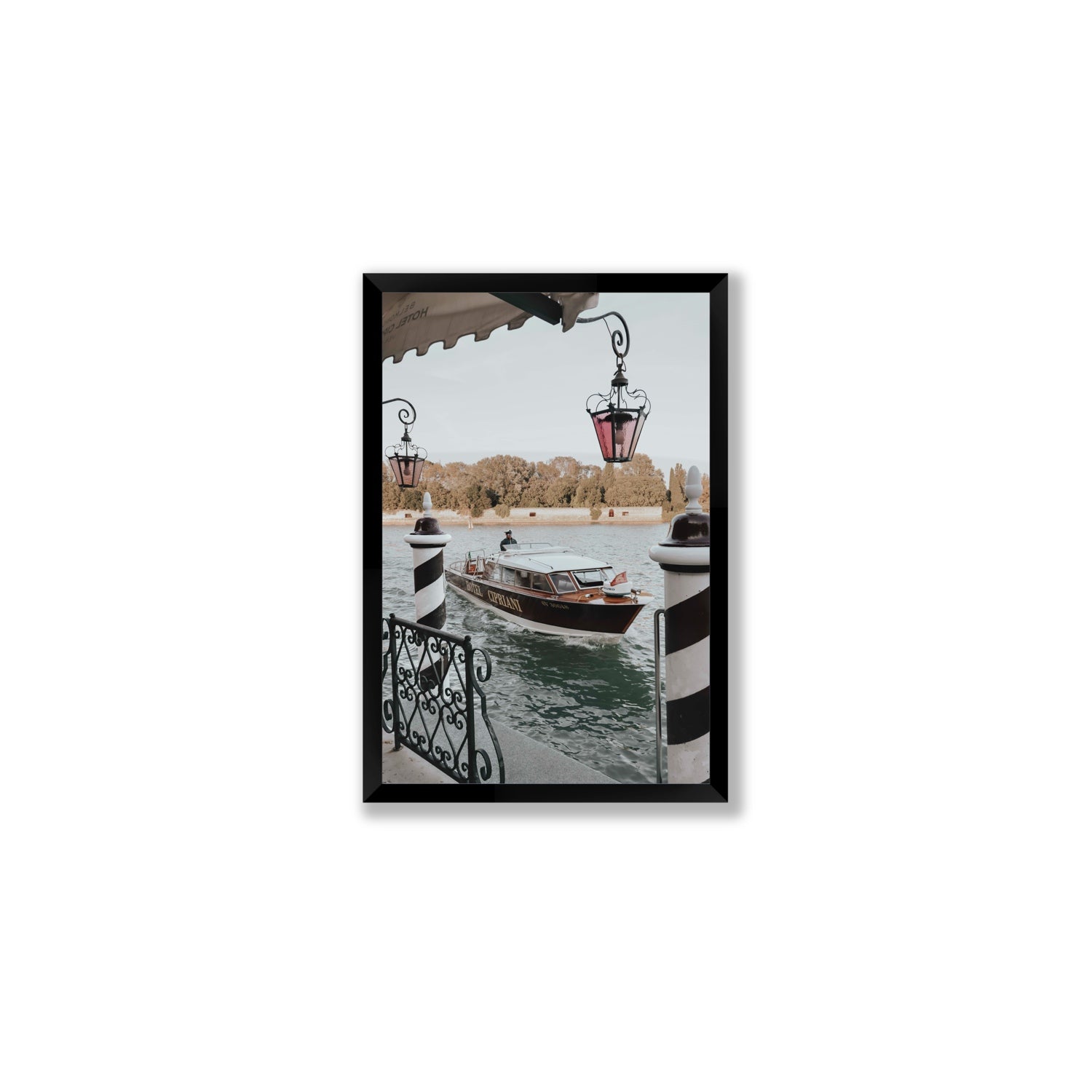 Taxi Shuttle Venice wall art Medium full-bleed fine art print in black frame