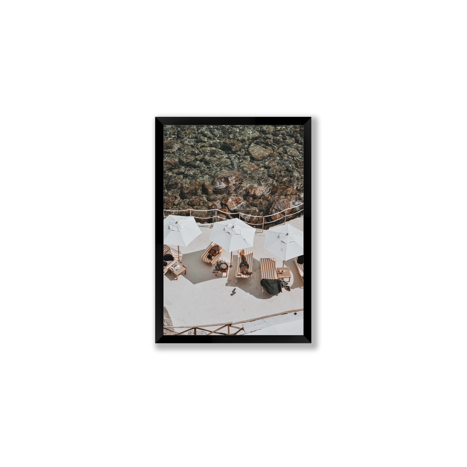 When Harry Met Sally Tuscany coastal wall art Medium full-bleed fine art print in black frame