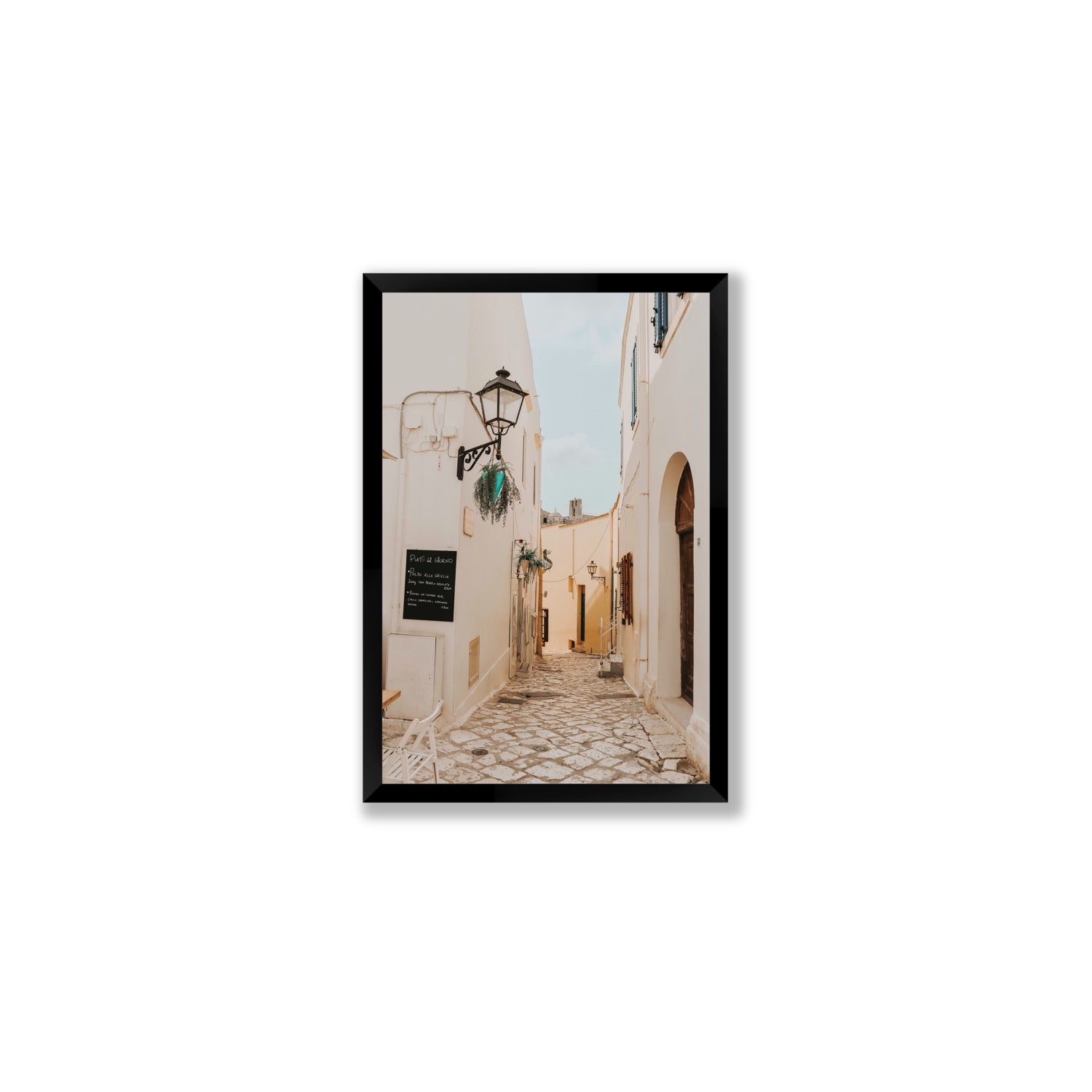 Twilight Passage Puglia Italian wall art Medium full-bleed fine art print in black frame
