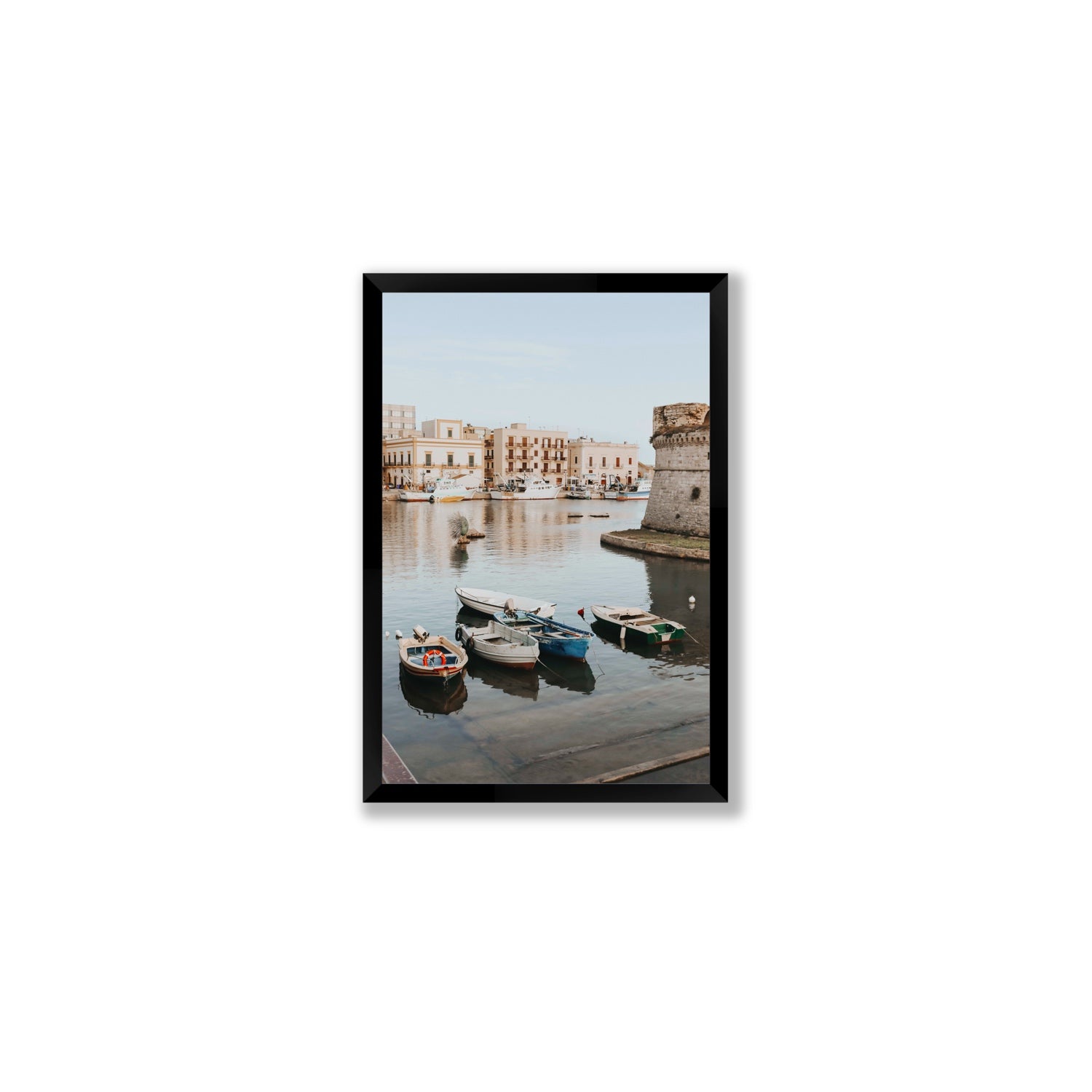 Fishing Legacy fine art print, Puglia, Italy, Medium, Black Frame · Full Bleed, Fine Art Print