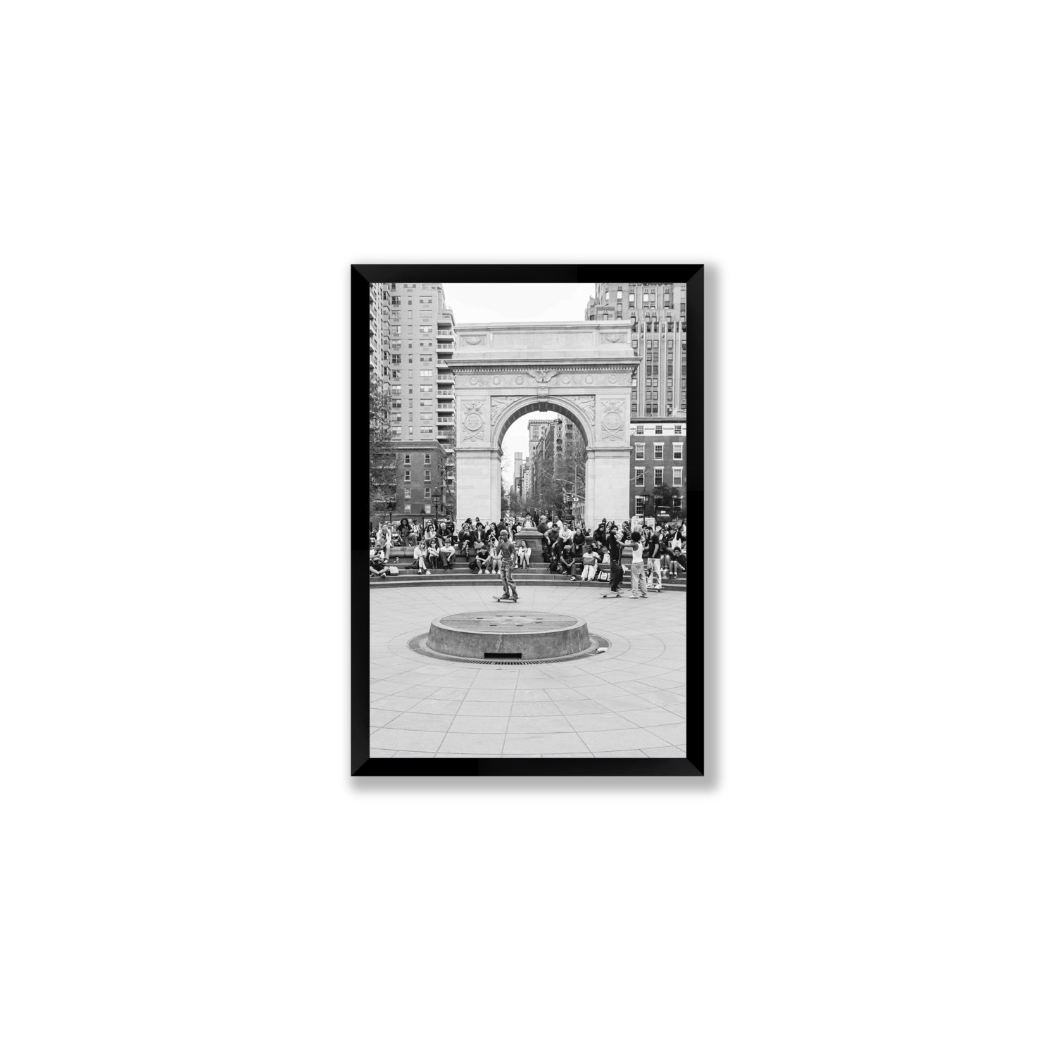 Concrete Conqueror New York NYC Skateboard wall art Medium full-bleed fine art print in black frame