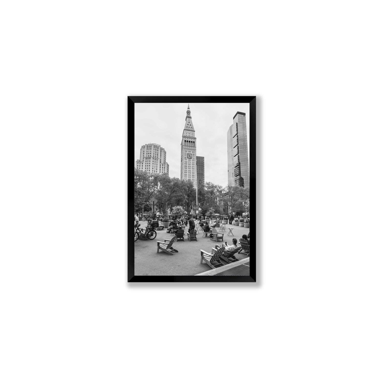 Timeless New York New York NYC Black & White wall art Medium full-bleed fine art print in black frame