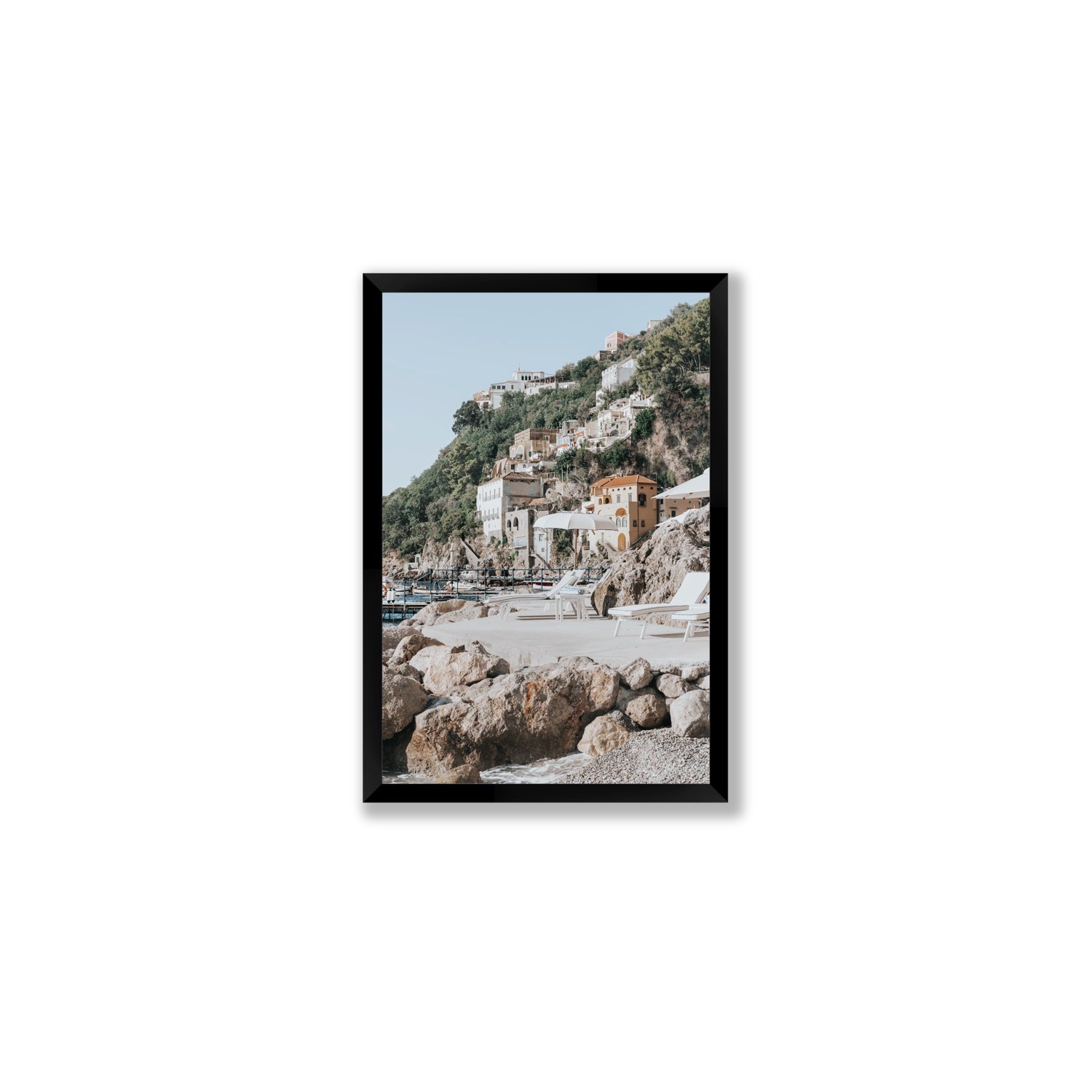 Dolce Coast Amalfi travel photography wall art medium full-bleed fine art print in black frame