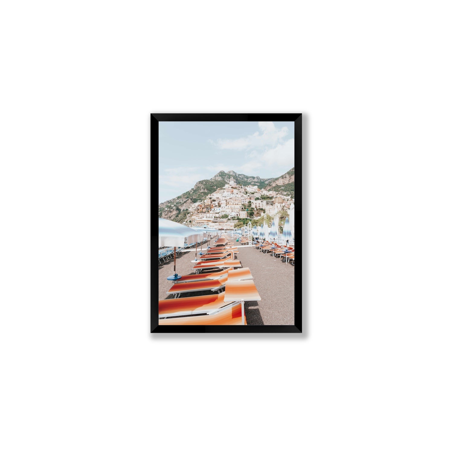 A Symphony of Colours fine art print, Positano, Italy, Medium, Black Frame · Full Bleed, Fine Art Print