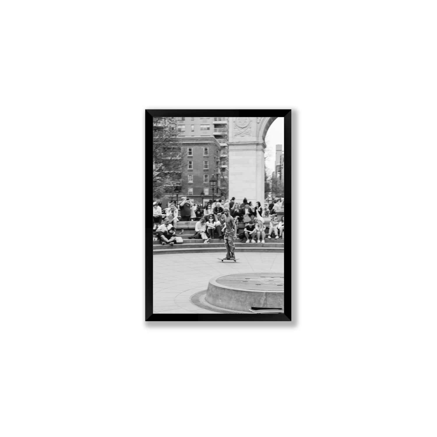 Parkside Pirouettes New York NYC Black & White wall art Medium full-bleed fine art print in black frame