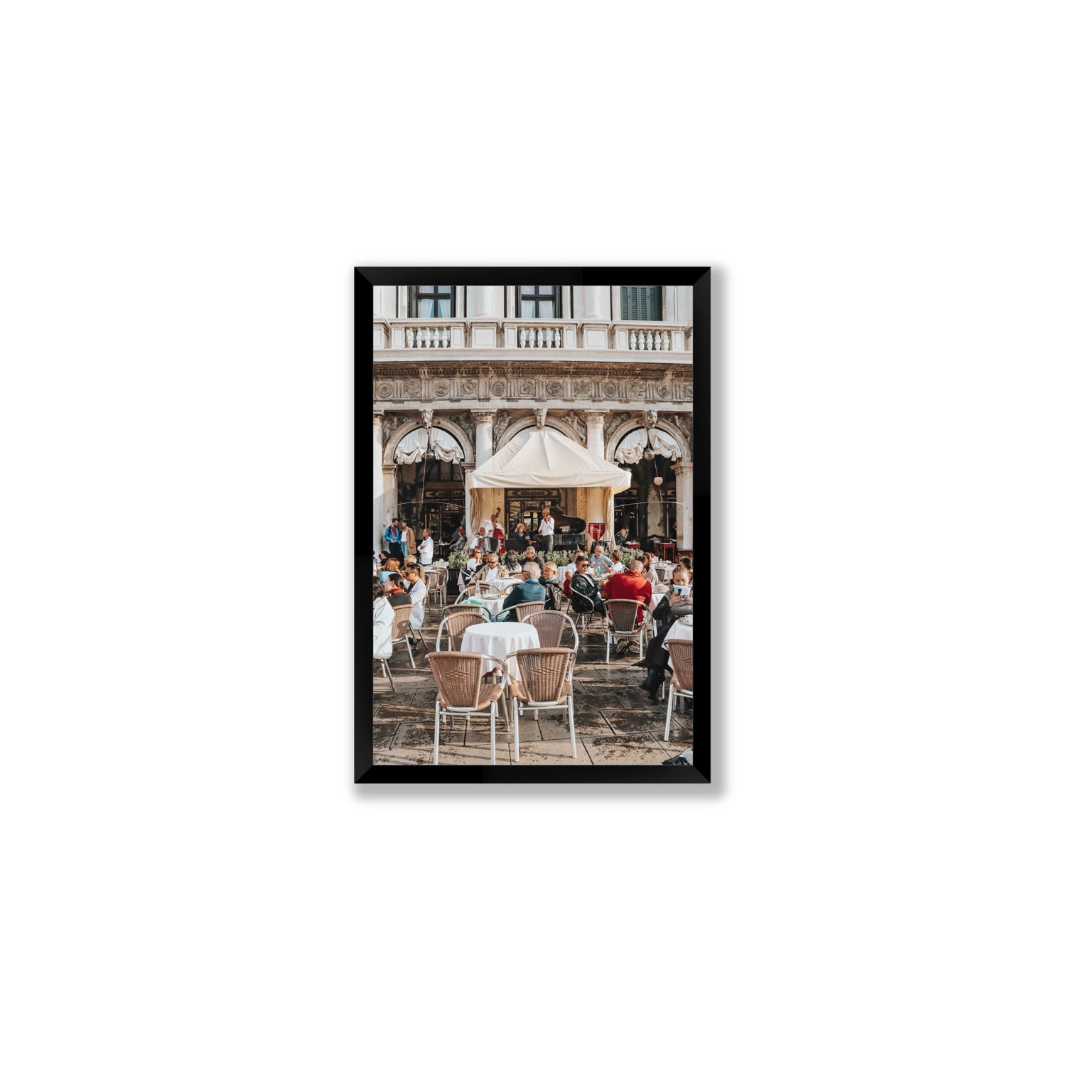 Piazza San Marco Venice Italian wall art Medium full-bleed fine art print in black frame