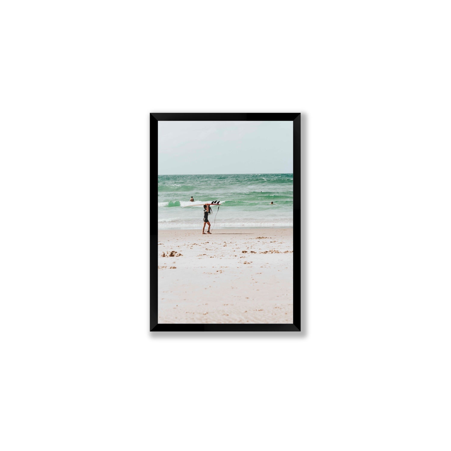 Grommet Byron Bay Surf coastal wall art Medium full-bleed fine art print in black frame