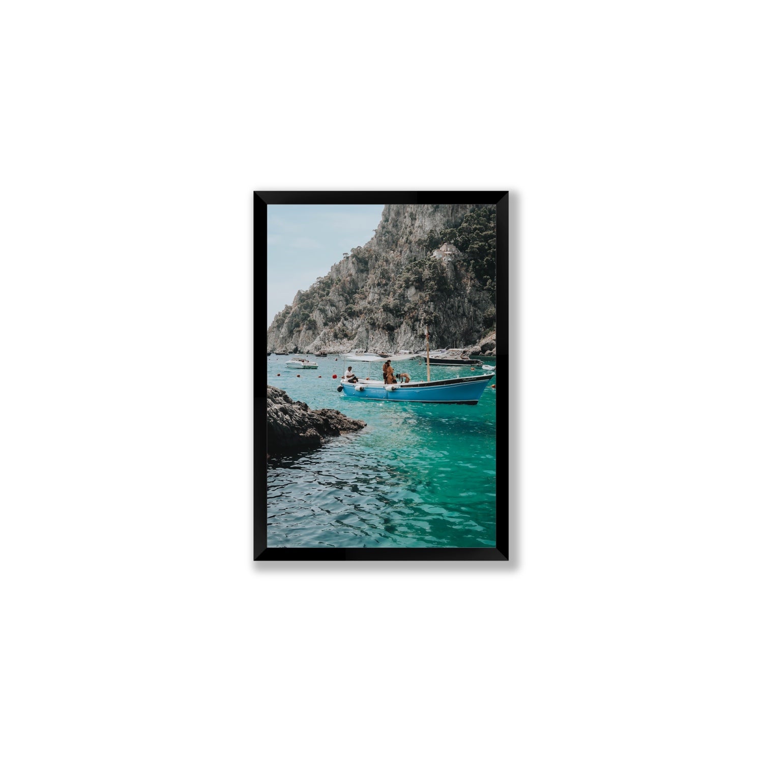 Emerald Escape fine art print, Capri, Italy, Medium, Black Frame · Full Bleed, Fine Art Print