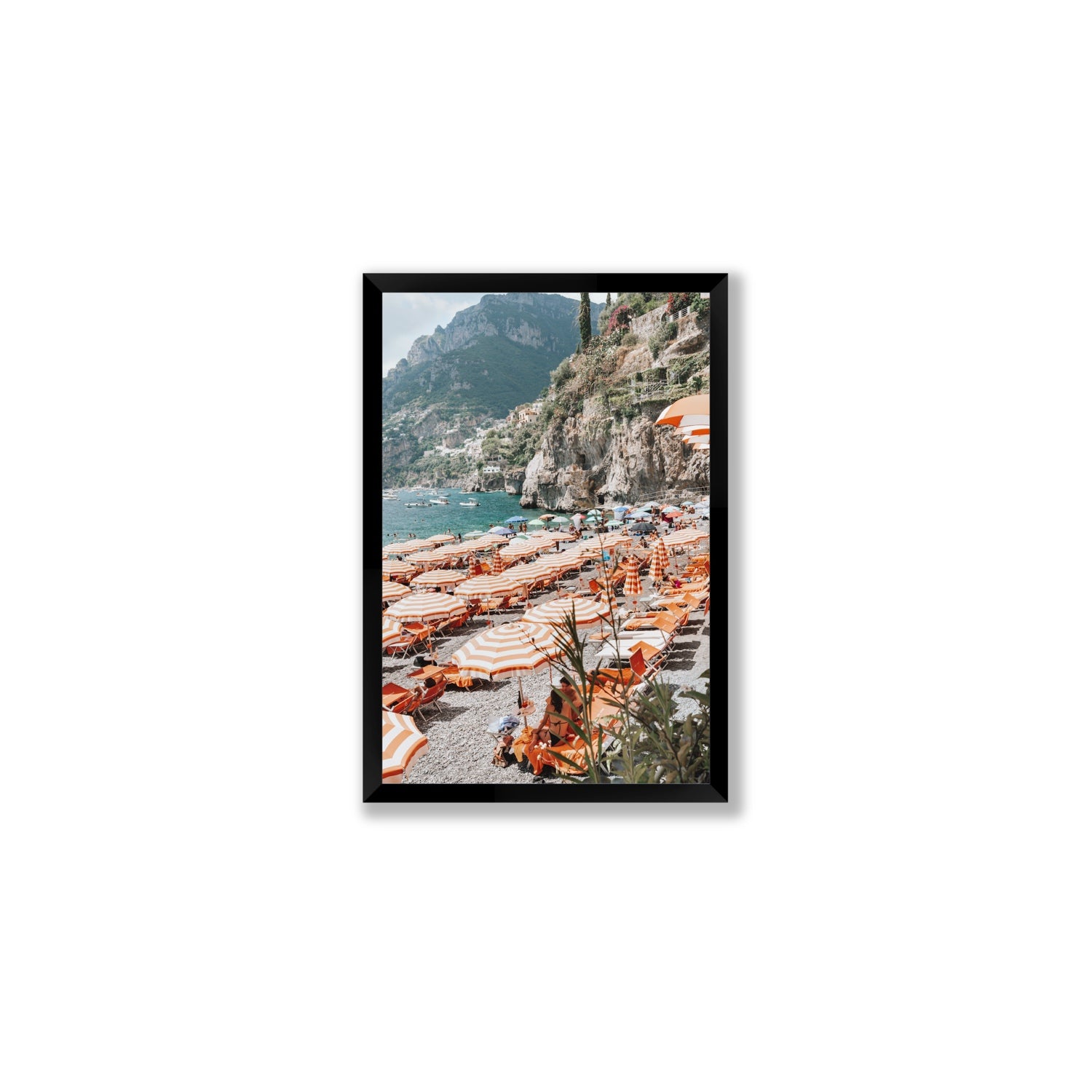 Bagni d'Arienzo Positano decor wall art Medium full-bleed fine art print in black frame