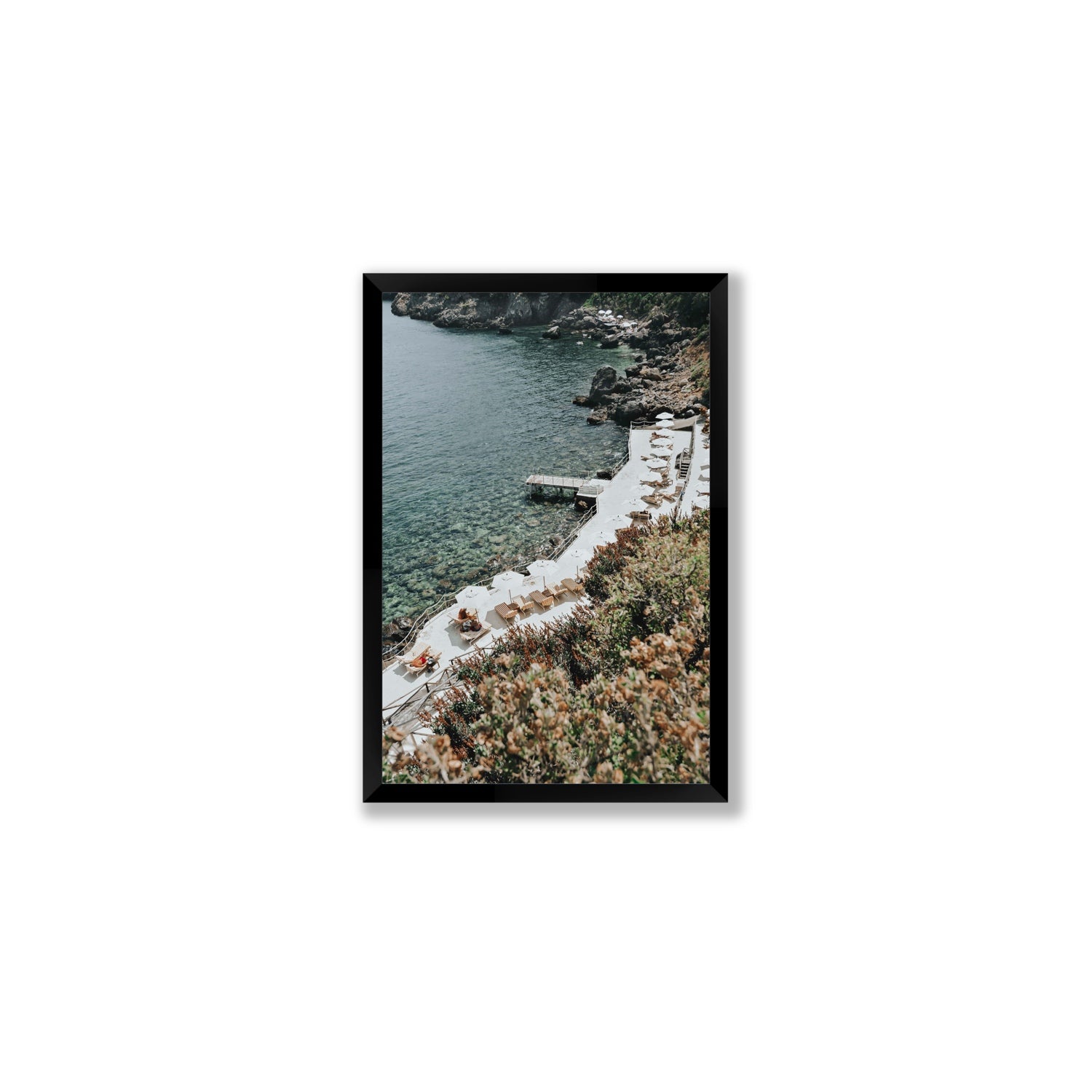 Go Beyond The Postcard Tuscany coastal wall art Medium full-bleed fine art print in black frame