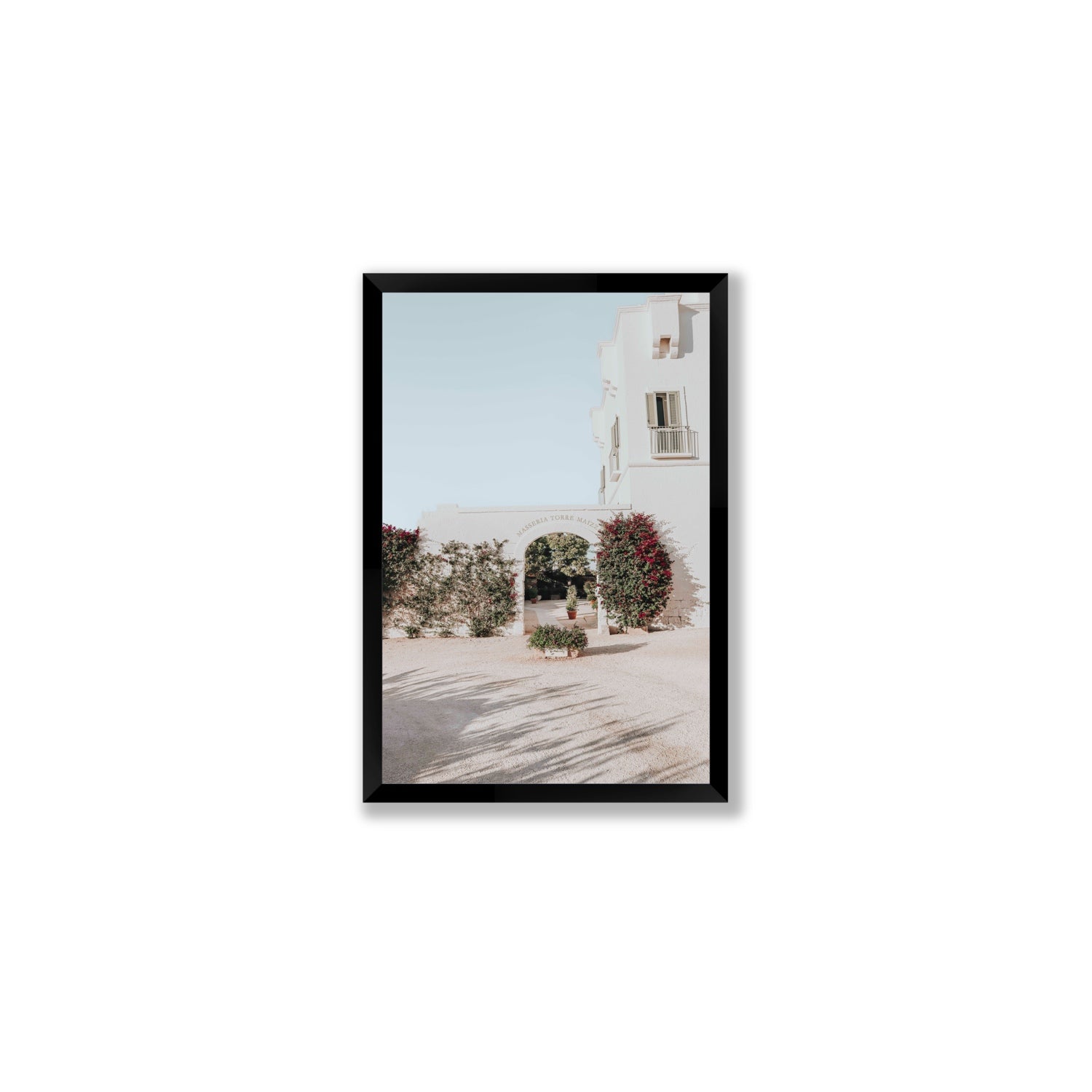 Villa Retreat fine art print, Puglia, Italy, Medium, Black Frame · Full Bleed, Fine Art Print