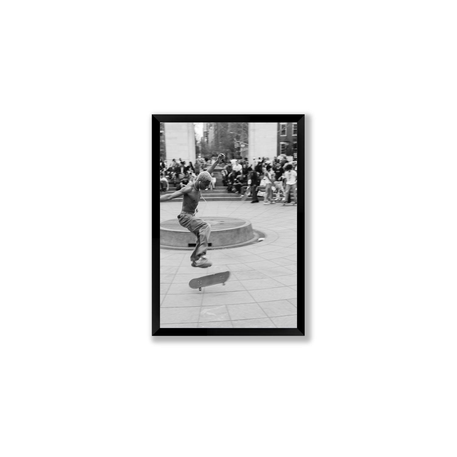 Airborne Rhythms New York NYC Black & White wall art Medium full-bleed fine art print in black frame