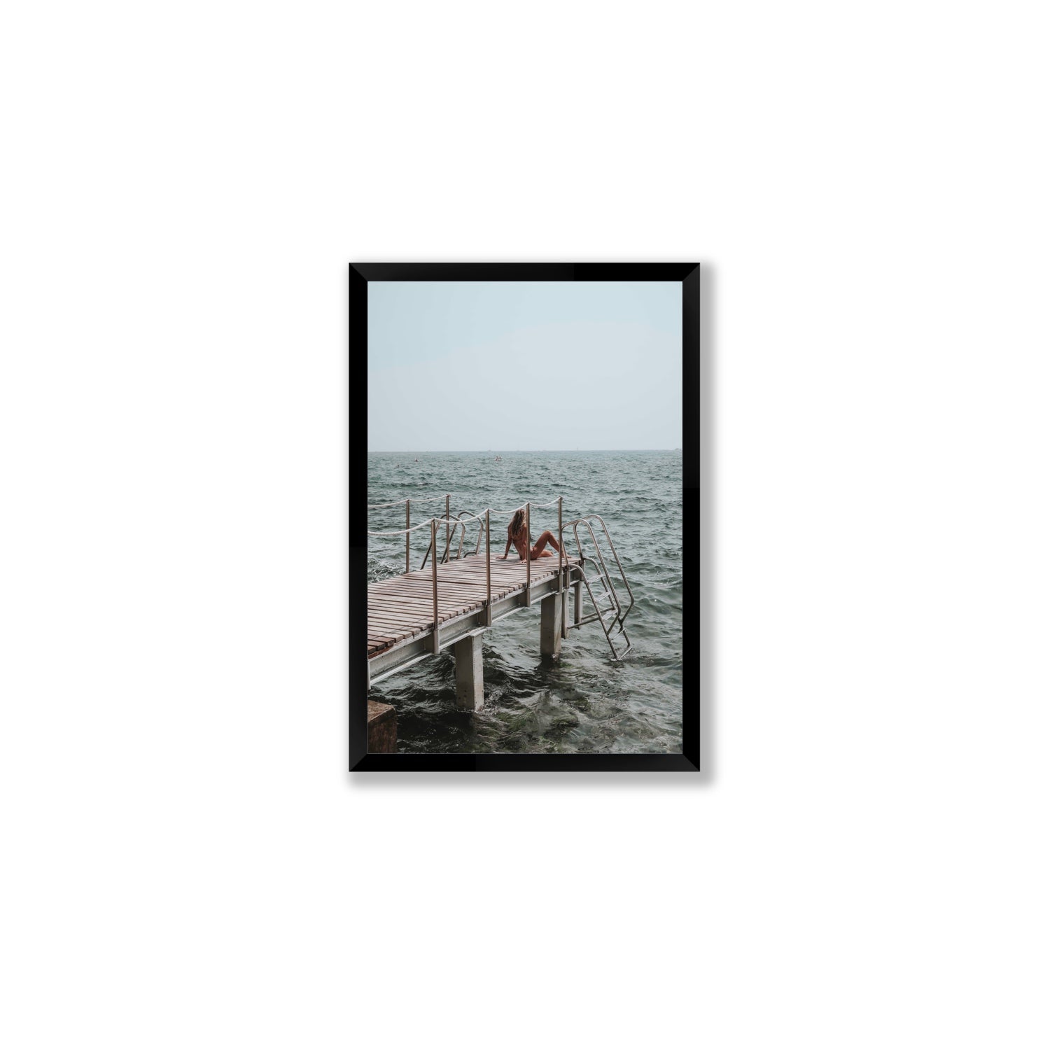 The Dock's Whisper fine art print, Tuscany, Italy, Medium, Black Frame · Full Bleed, Fine Art Print